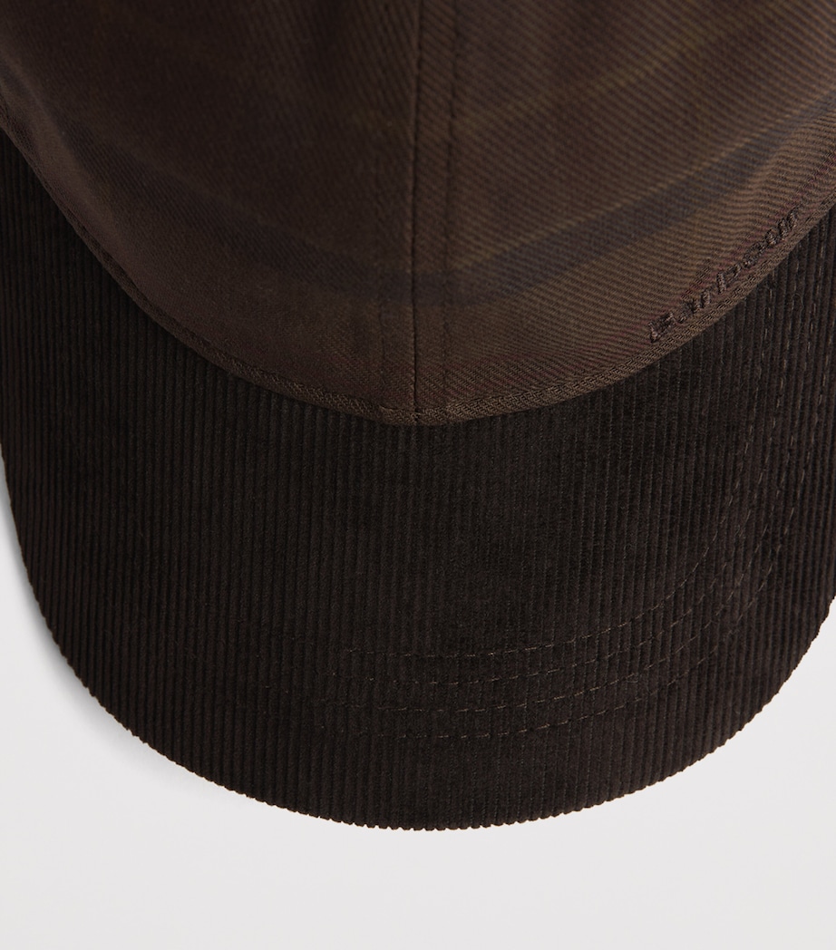 Barbour Cotton Tartan Macklow Baseball Cap Muted Tartan Image 5