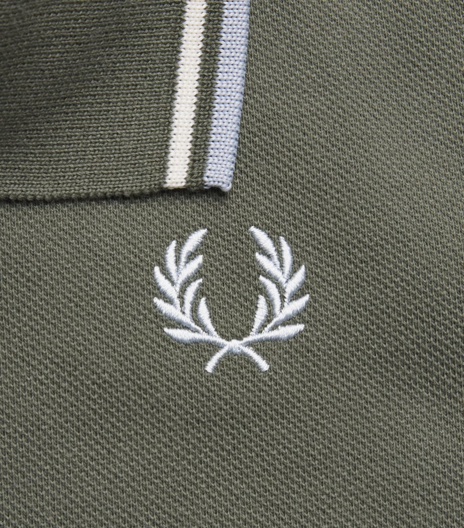 Fred Perry Mens Cotton Twin Tipped Polo Shirt Laurel Wreath Gr Image 6