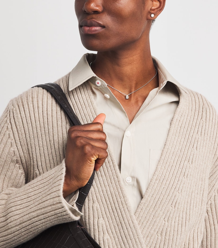 White Gold and Diamond Pendant Necklace (0.75ct) WHITE GOLD Image 6