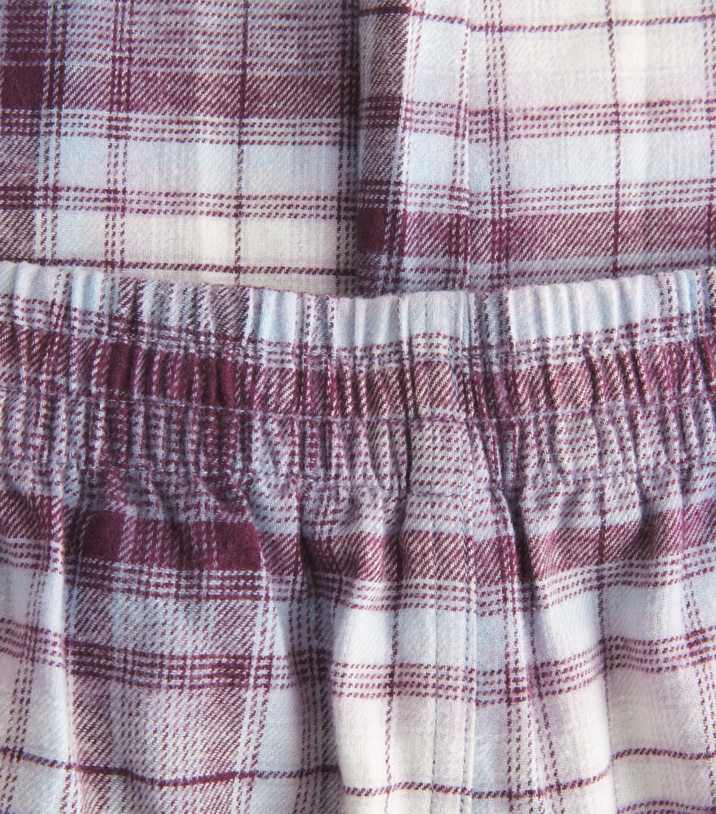 Skims Womens Cotton Check Pyjama Bottoms Iris Mica Plaid Image 6