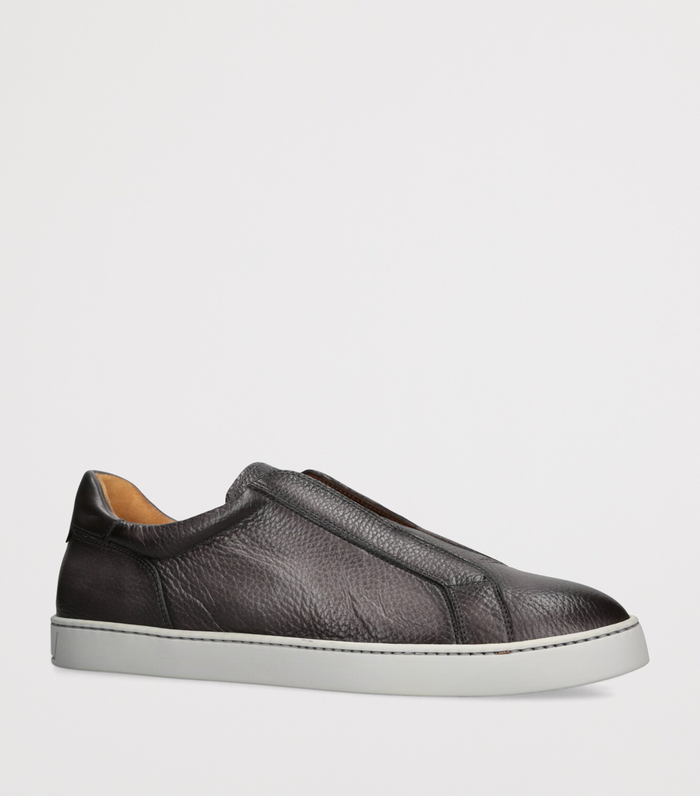 Magnanni Leather Laceless Sneakers Grey Image 3