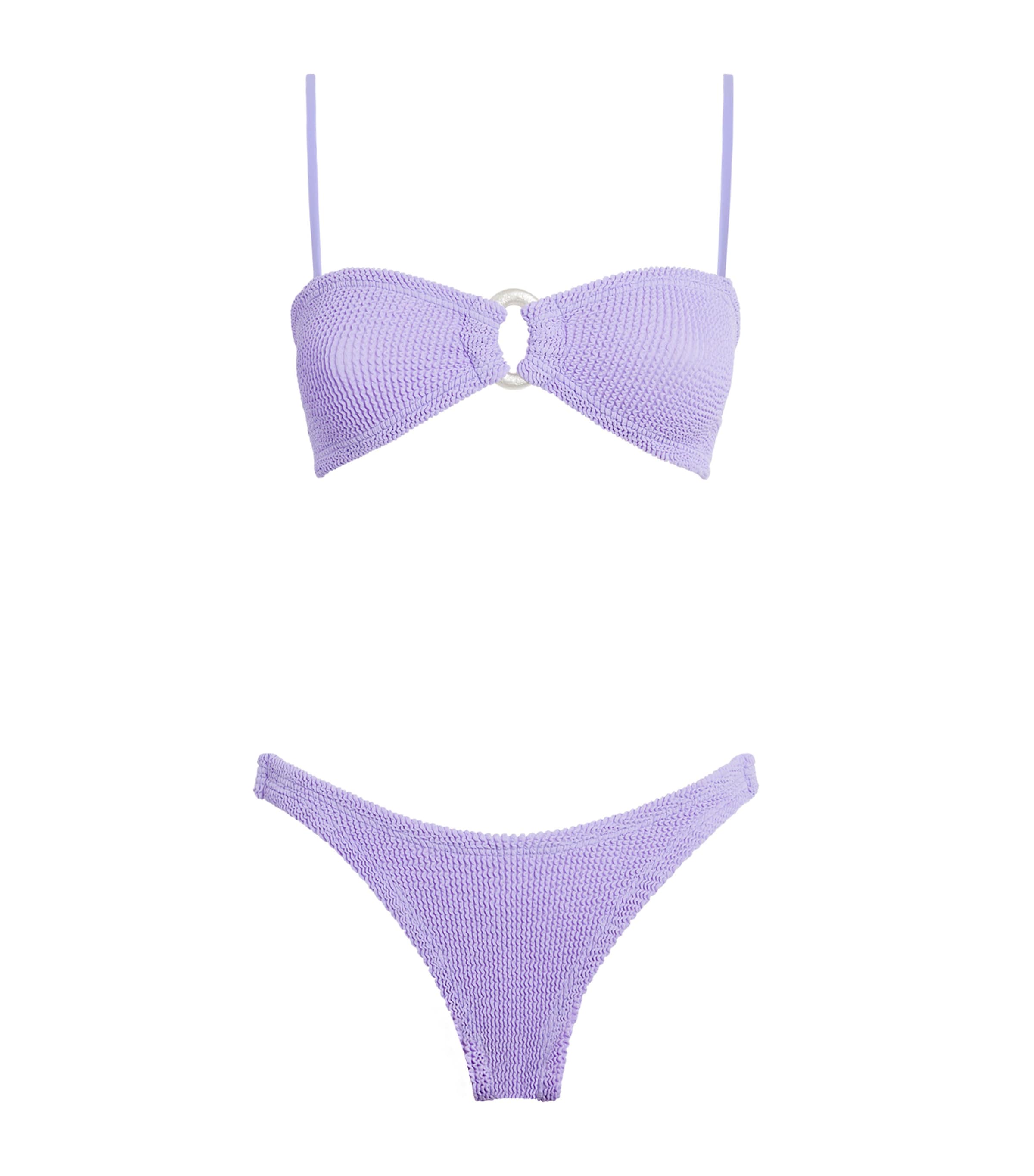 Hunza G Misty Pearl Hoop Bikini In Purple