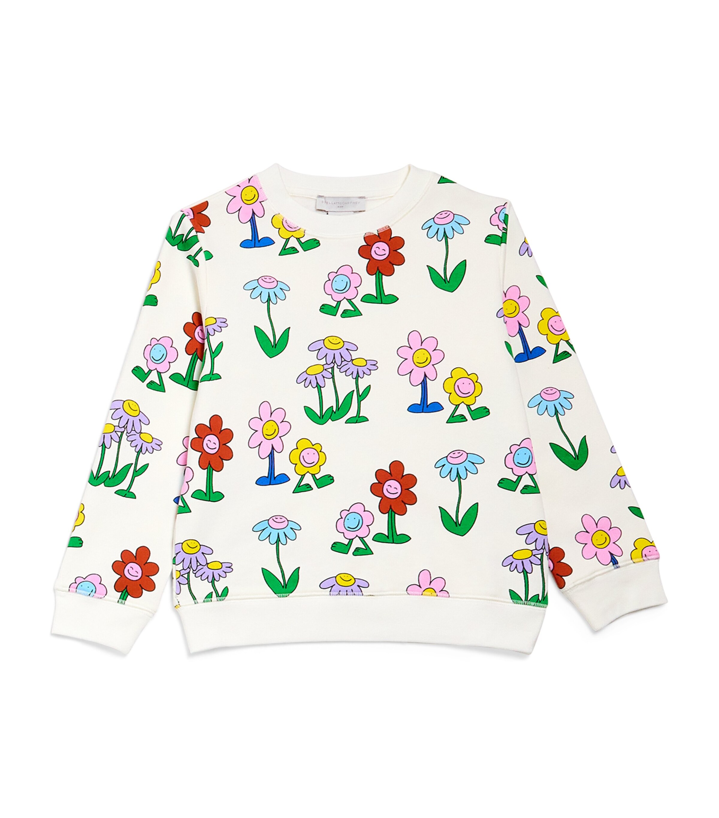Stella McCartney Kids Cotton Flower Print Sweatshirt (3-14+ Years) | Girls Clothing | Sweatshirts & Hoodies | Designers | Stella Mccartney | Hoodies & Sweatshirts