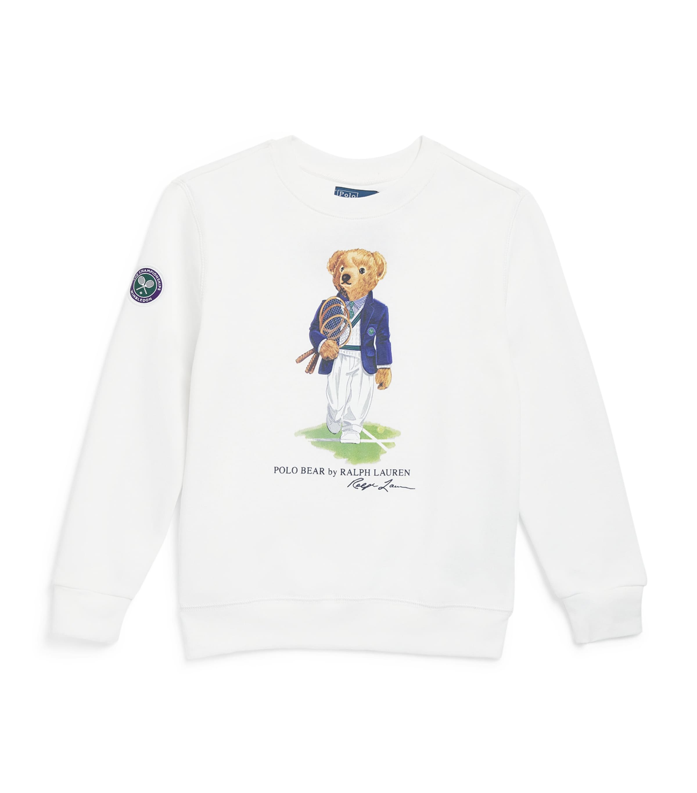 Ralph Lauren Kids x Wimbledon Polo Bear Sweatshirt (2-7 Years) White Image 1