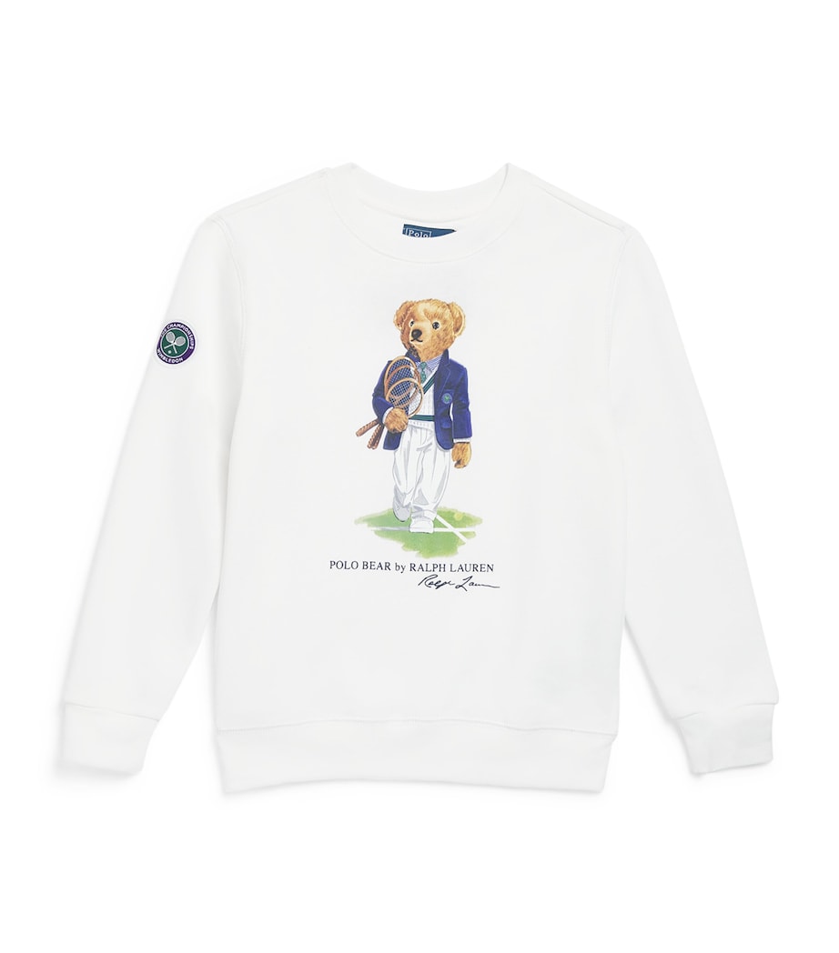 Ralph Lauren Kids x Wimbledon Polo Bear Sweatshirt (2-7 Years) White Image 1
