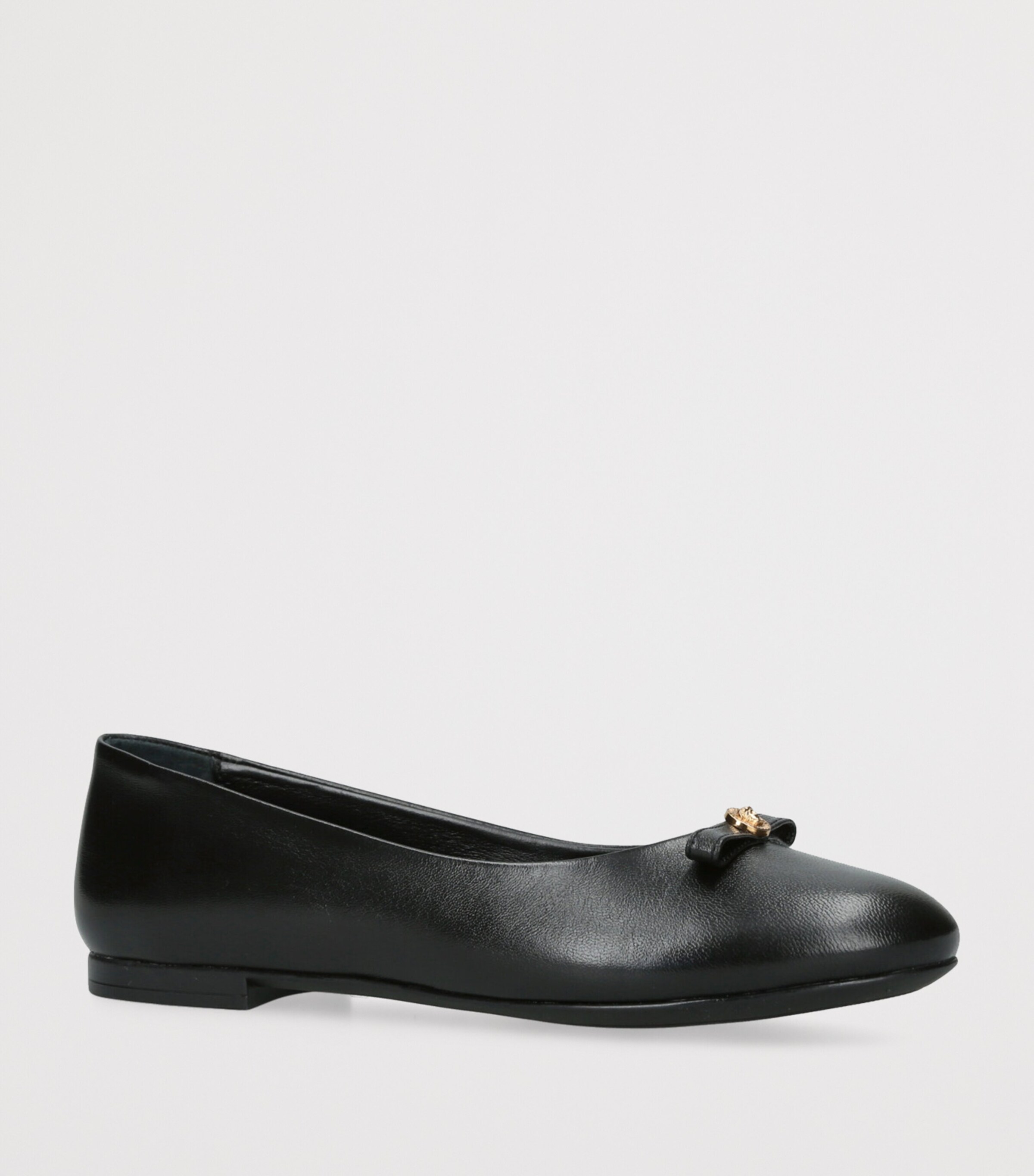 Versace Kids Leather Ballet Flats Black Image 3
