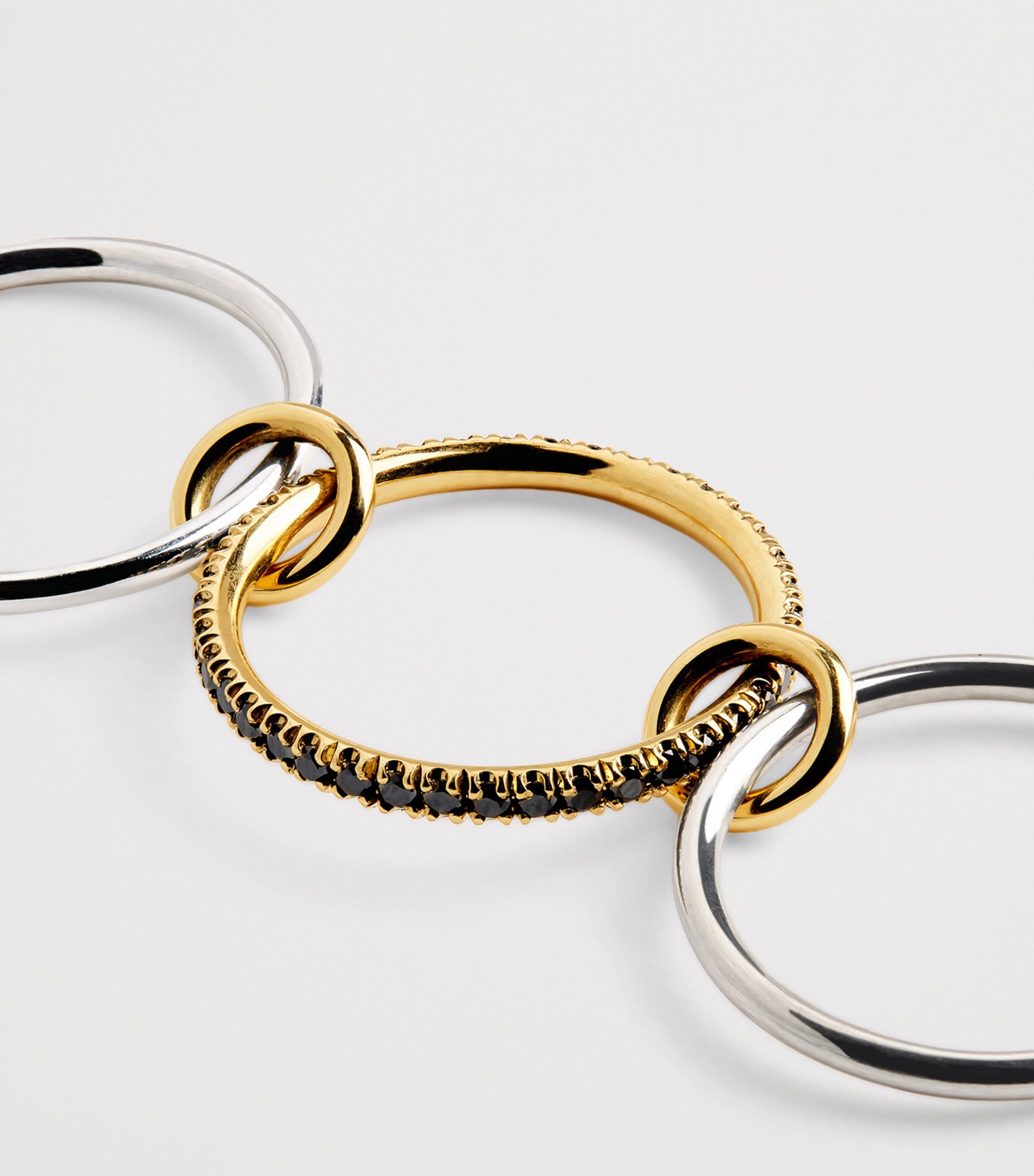 Spinelli Kilcollin Mixed Gold and Black Diamond Tigris Ring (Size 10) Mixed Gold Image 4