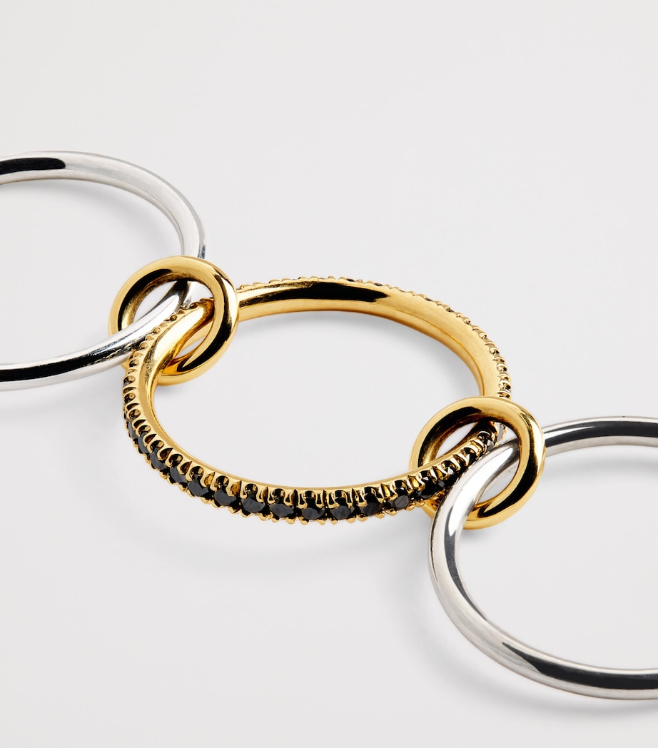 Mixed Gold and Black Diamond Tigris Ring (Size 10) MIXED GOLD Image 4