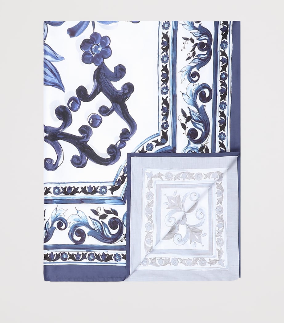 Cotton Majolica King Fitted Sheet (300cm x 300cm) UB011-MAIOLICA BLU M Image 2