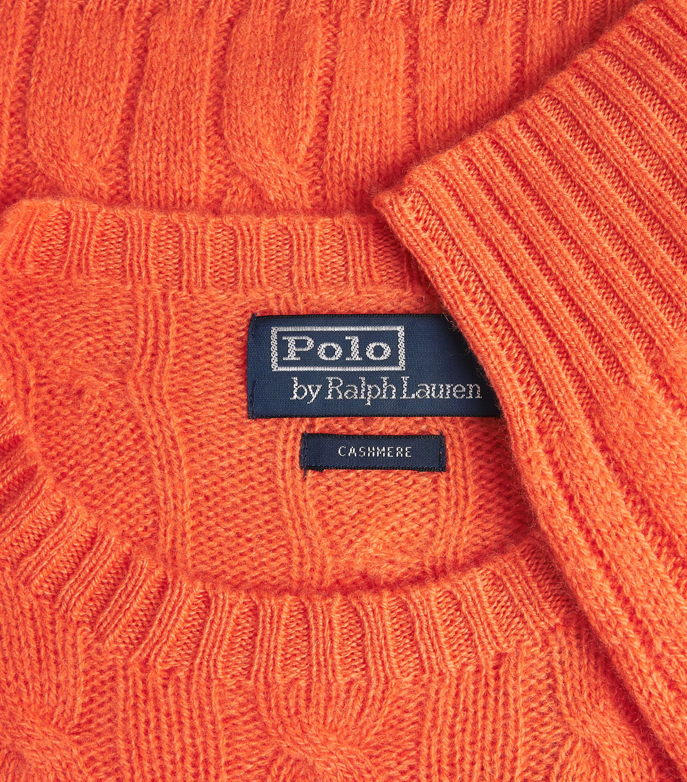 Cashmere Cable-Knit Sweater LANTANA ORANGE Image 5