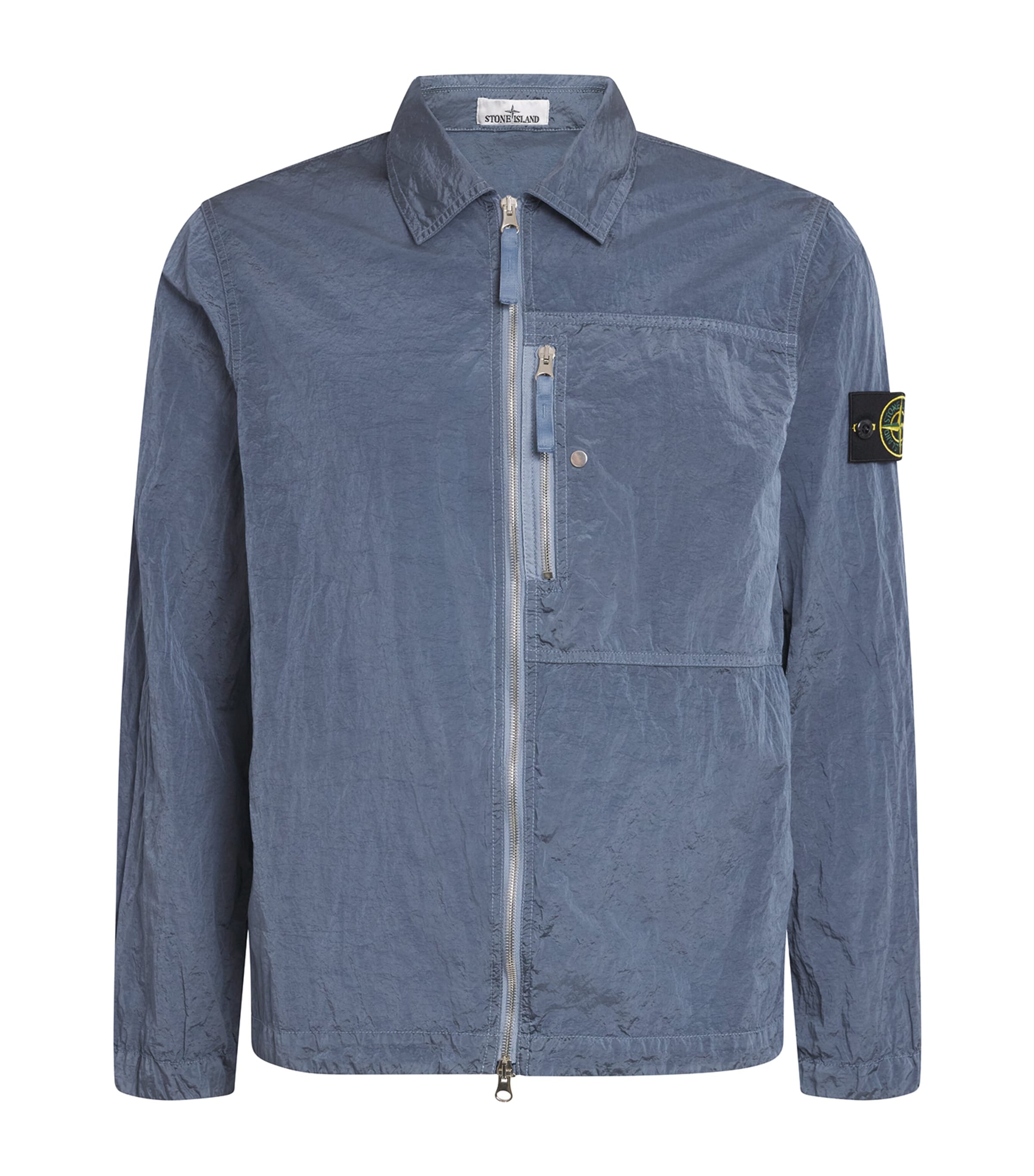 Stone Island Mens Nylon Zip-Up Overshirt Image 1