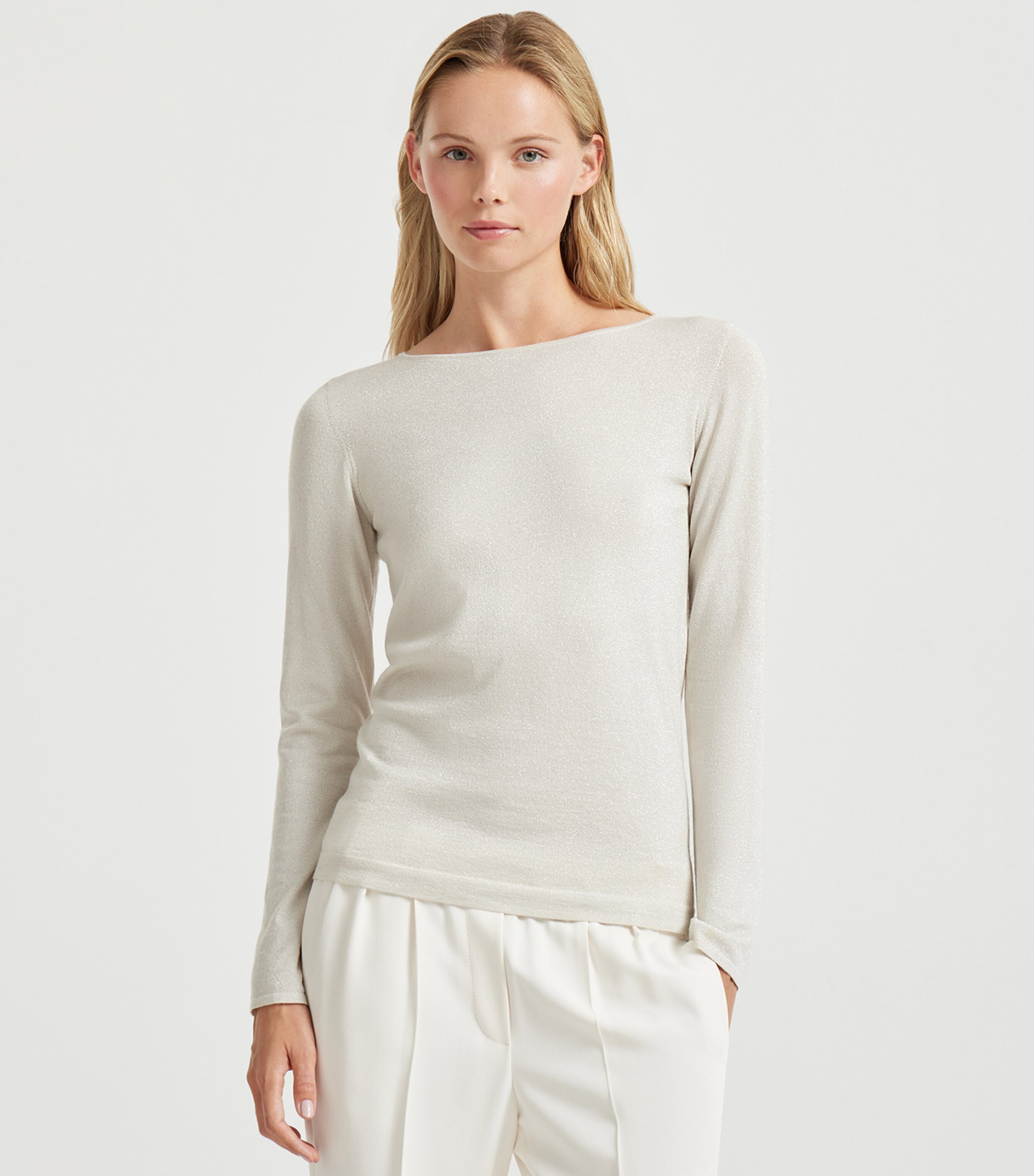 Brunello Cucinelli Womens Cashmere-Silk-Blend Sweater Image 2