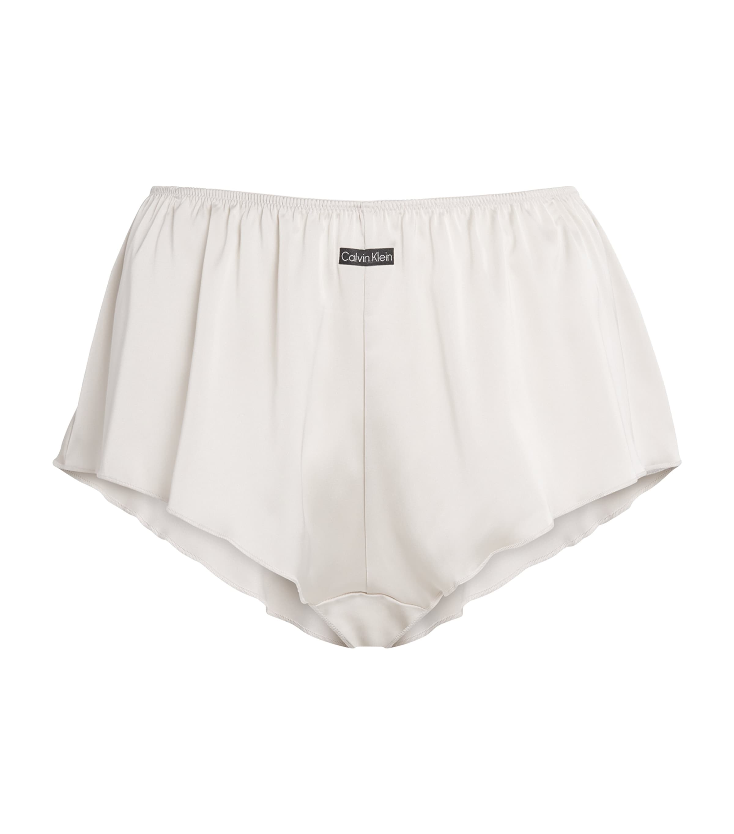 Calvin Klein Satin Signature Boyshorts In White