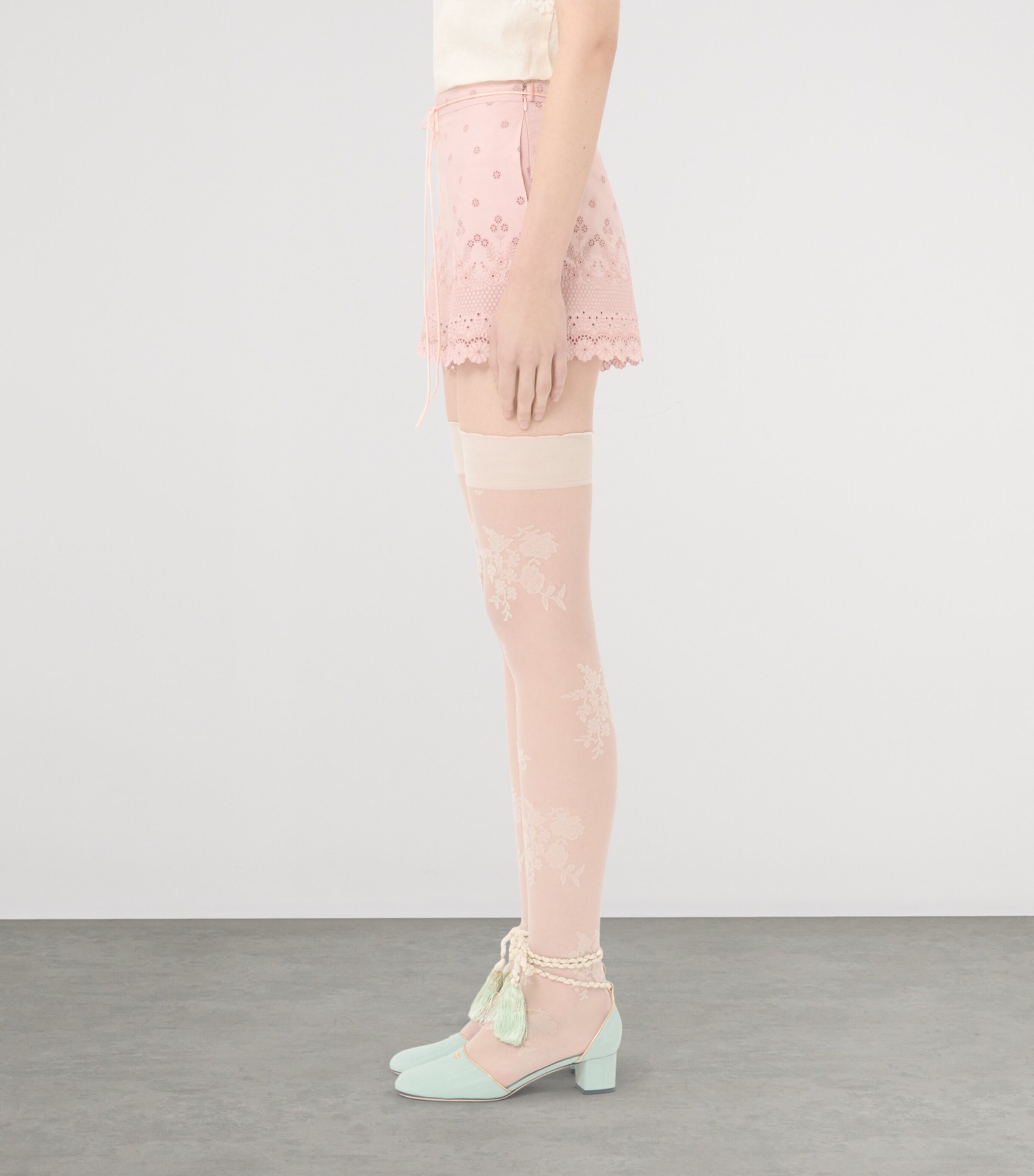 Valentino Womens Cotton Lace Shorts Image 3