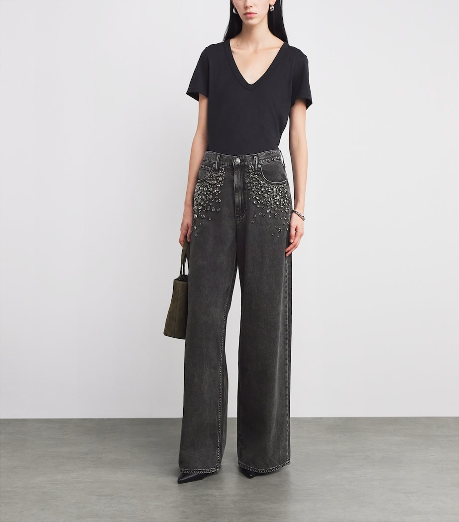Embellished Sofie Wide-Leg Jeans ANJWL Image 2