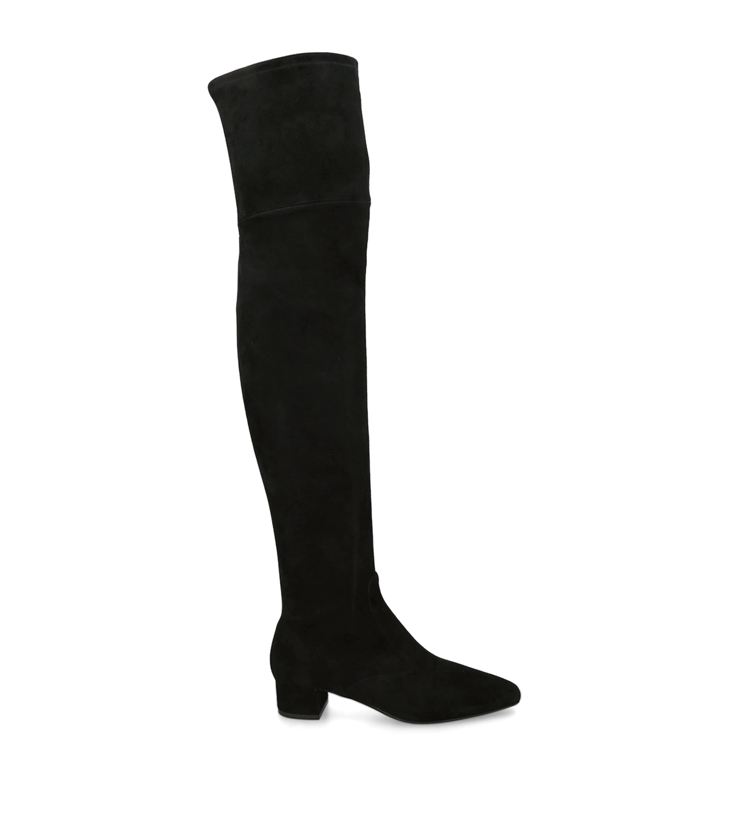 Aquazzura Suede Block Heel Over-the-knee Boots In Black