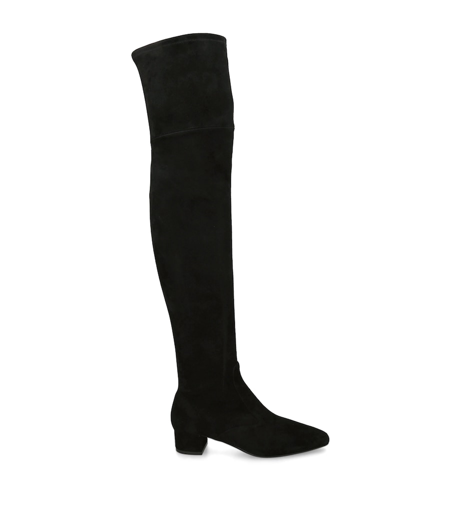 Suede Remi Over-The-Knee Boots 35 BLACK Image 1