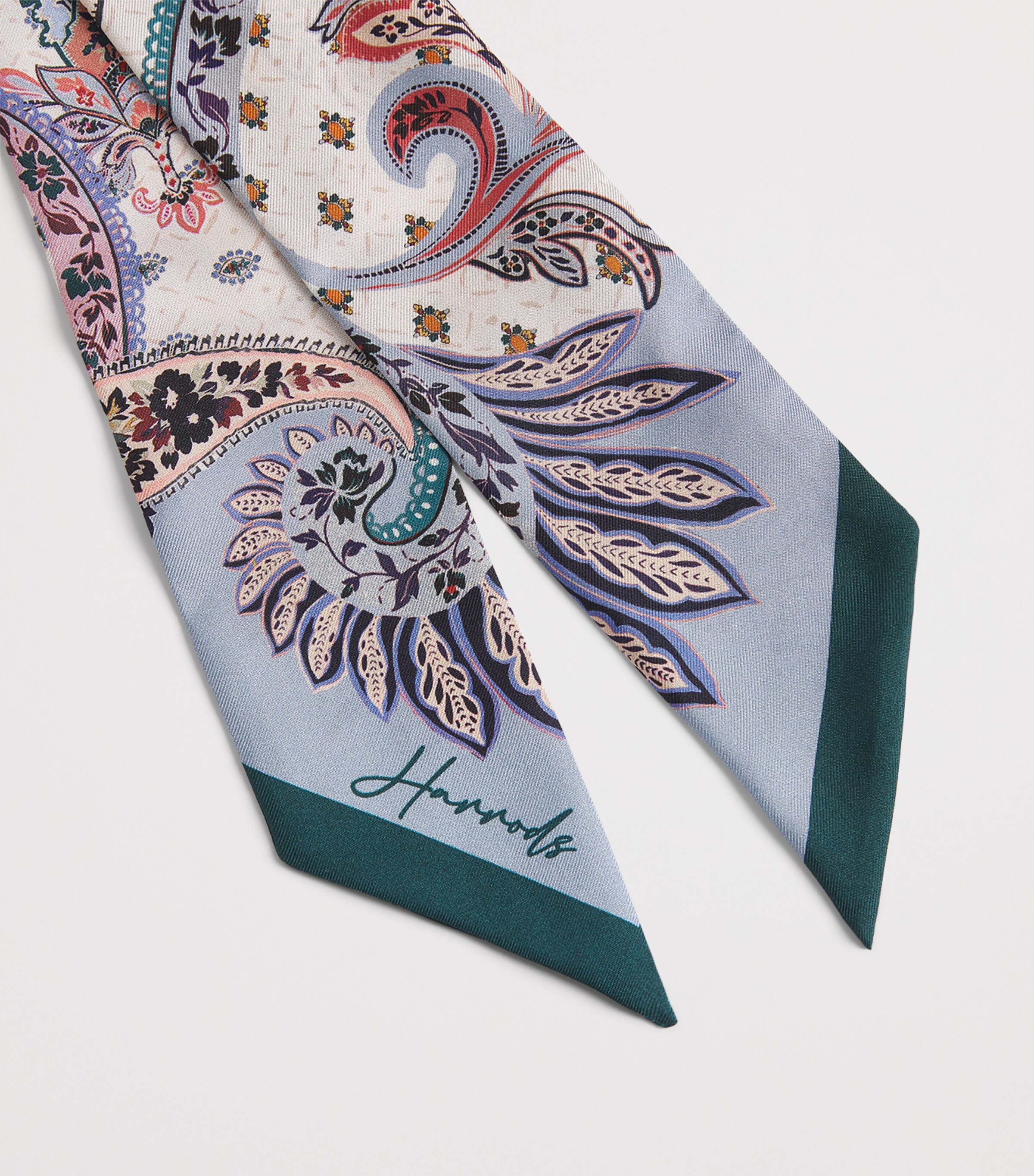 Silk Paisley Print Scarf MULTI Image 6