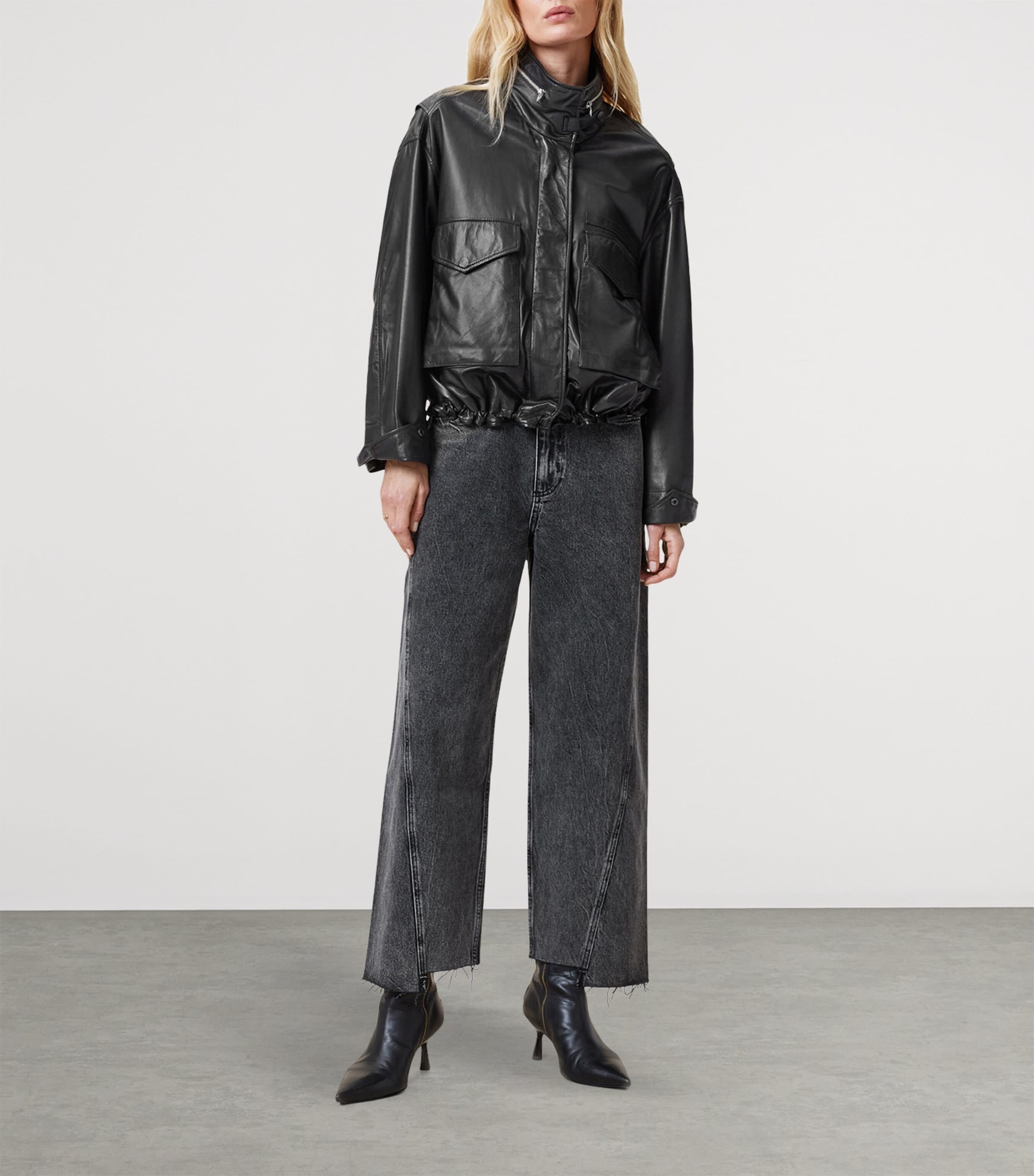 Clay Leather Jacket BLACK Image 2