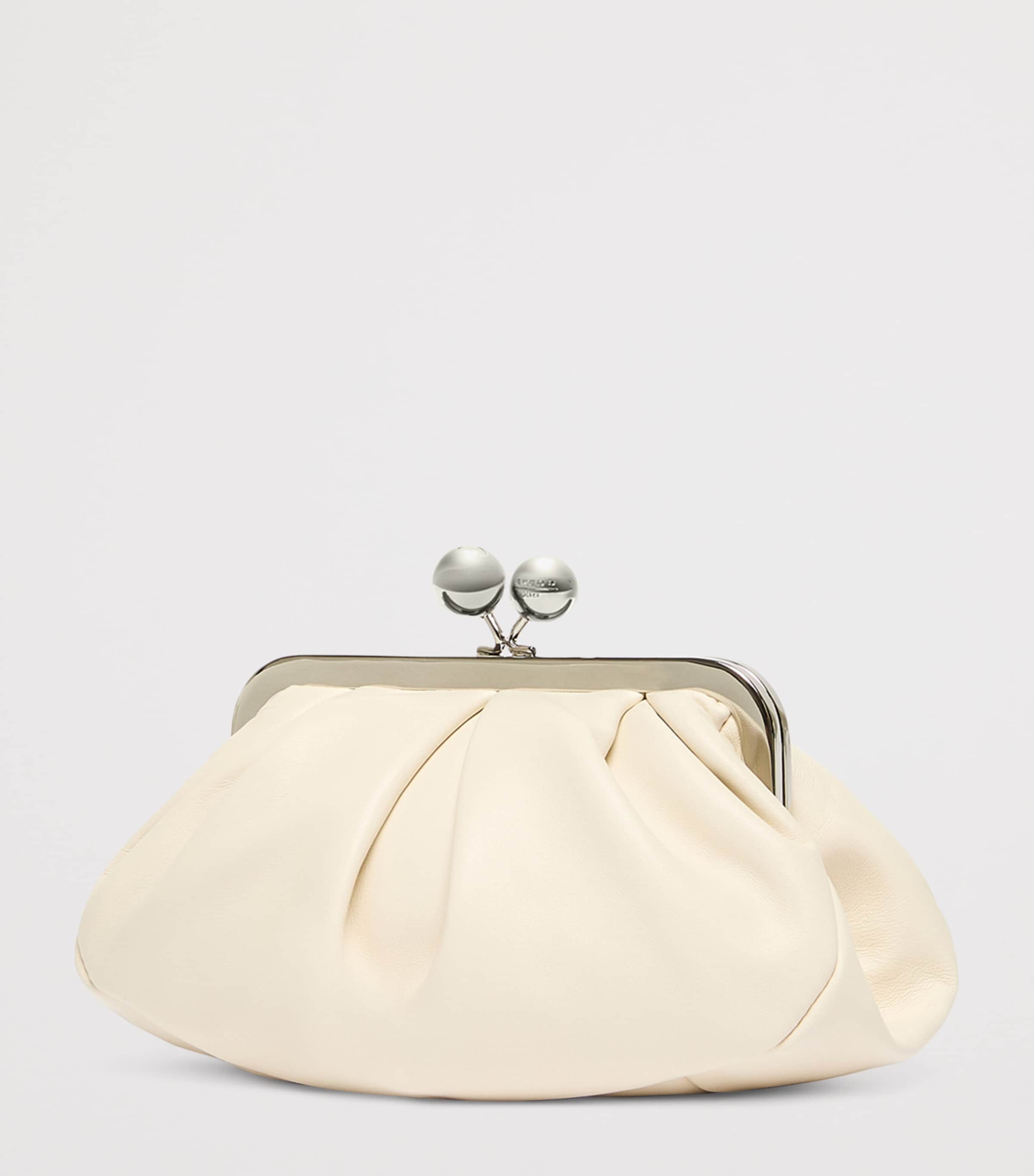 Weekend Max Mara Lambskin Pasticcino Clutch Bag Ivory Image 3