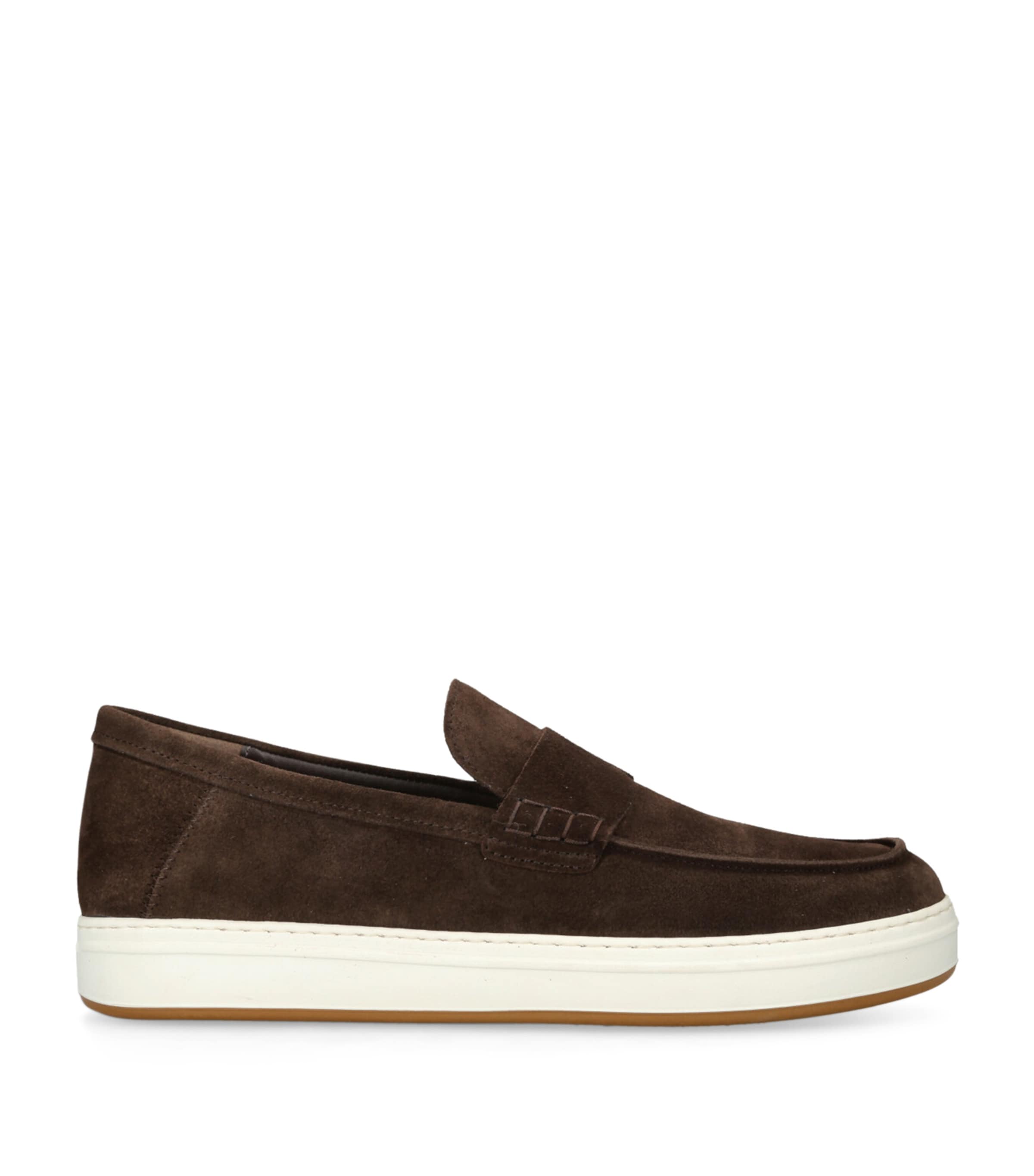 Hogan Suede H-TV Loafers Dark Brown Image 1