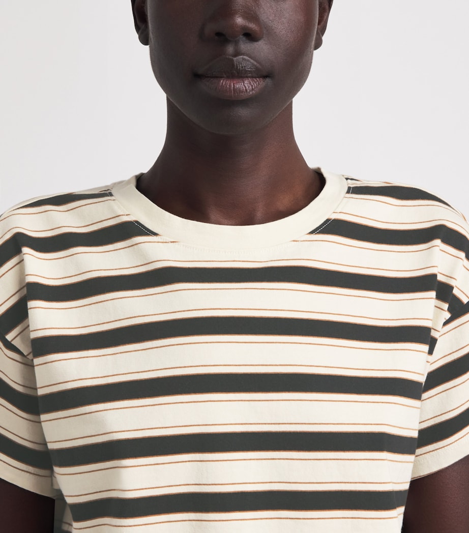 Rag & Bone Womens Cotton Stripe Kelly T-Shirt Creammulti Image 3