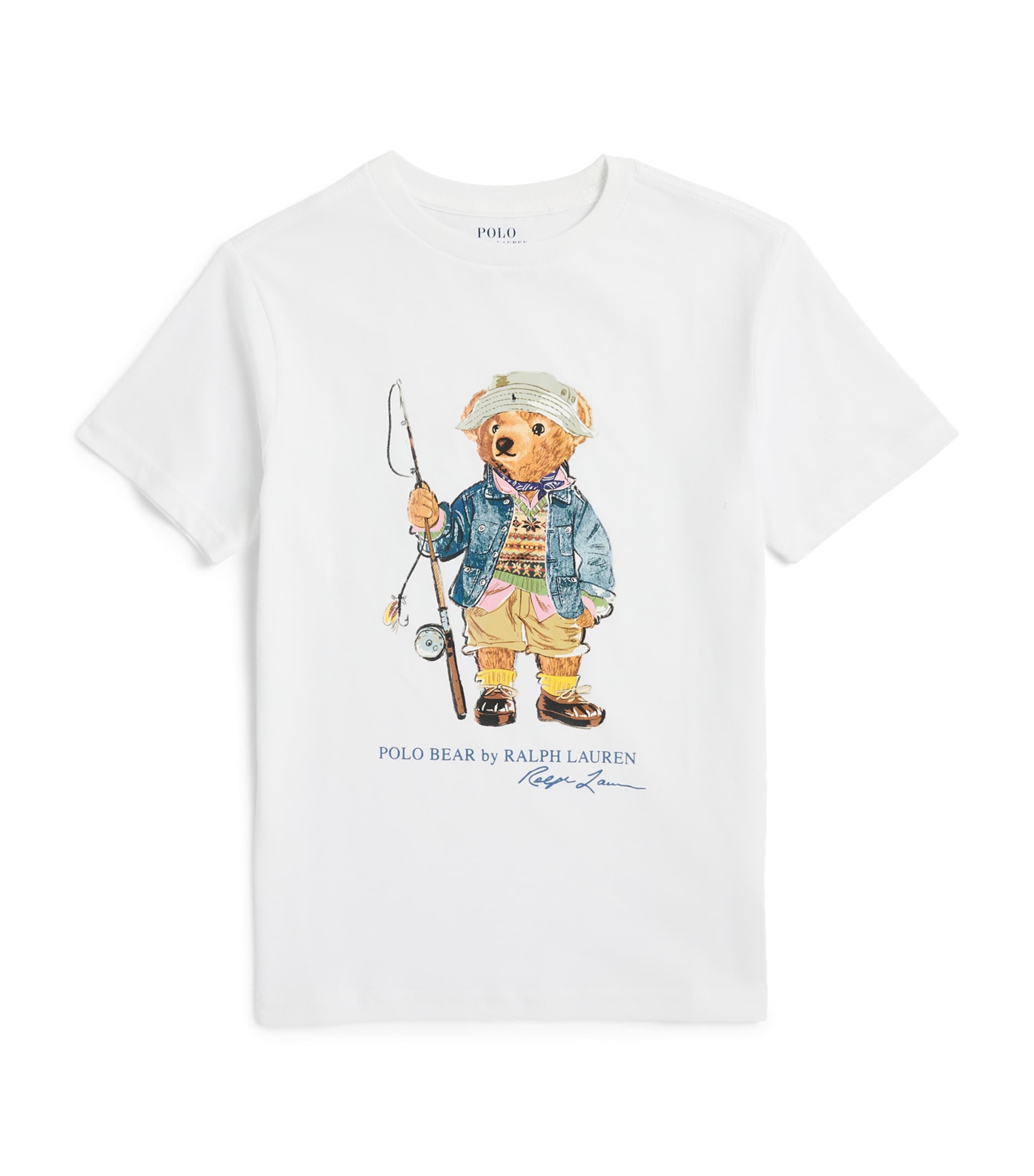 Ralph Lauren Kids Cotton Polo Bear T-Shirt (6-14 Years) White Image 1