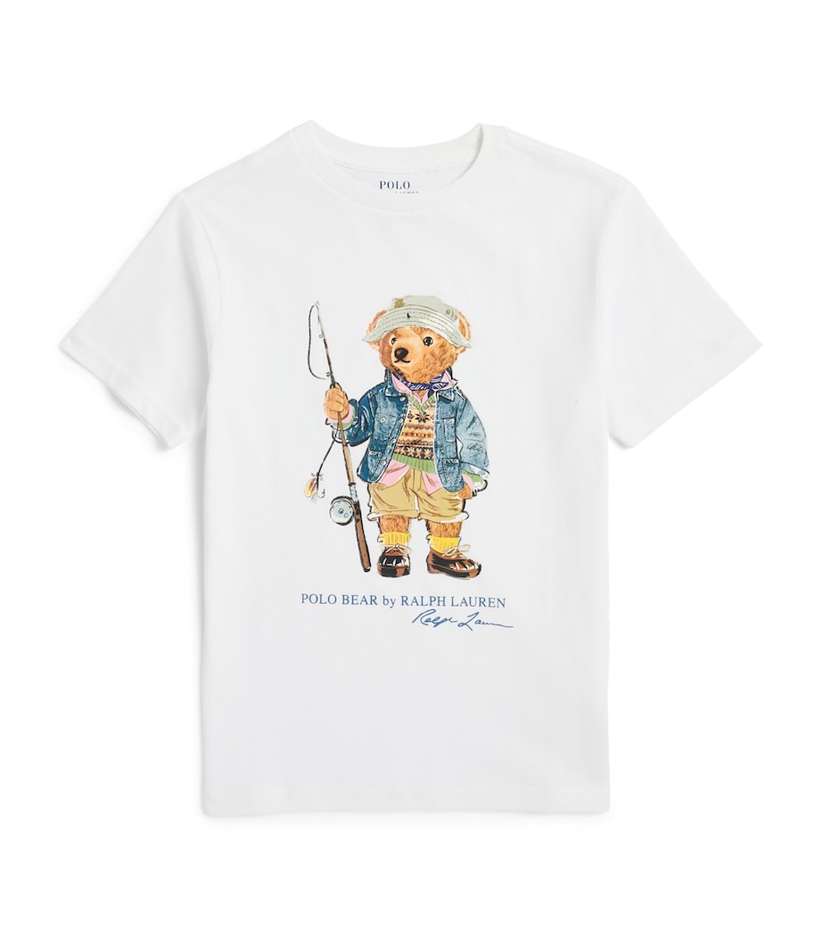 Ralph Lauren Kids Cotton Polo Bear T-Shirt (6-14 Years) White Image 1