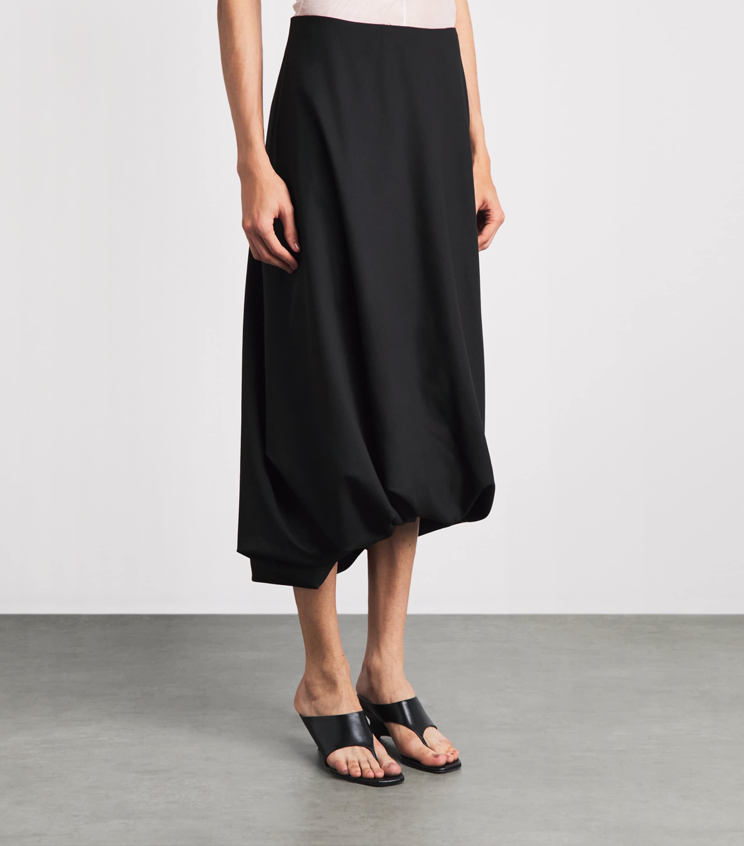 Róhe Womens Twisted Midi Skirt Black Image 4