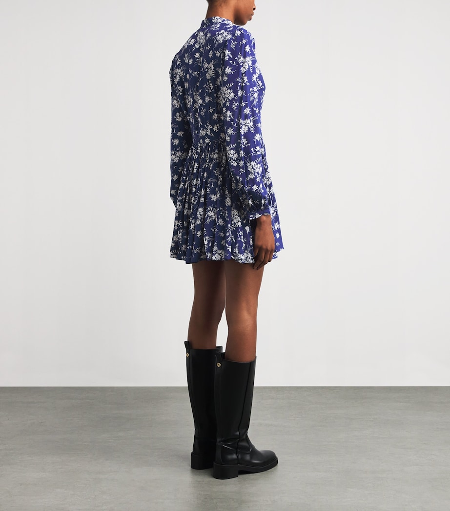 Floral A-Line Mini Dress 1949 DSY BQT NVY CRM Image 4