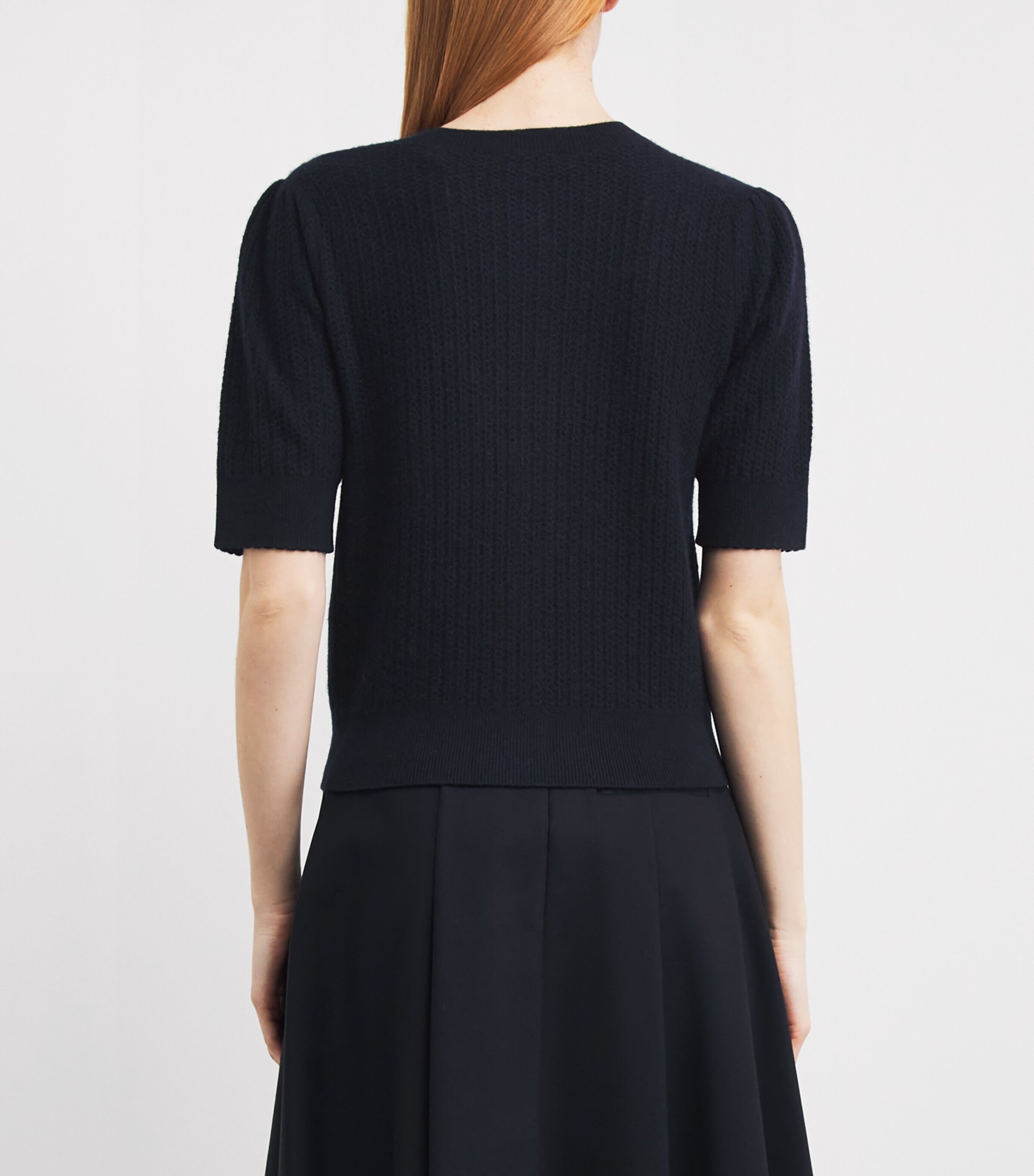 The Ladder Pointelle Cardigan NAVY Image 4