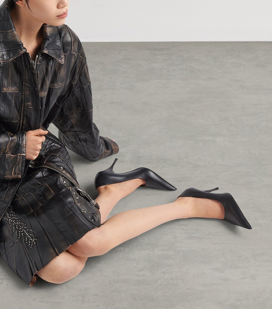 Prada Leather Pumps 85 Black Image 2