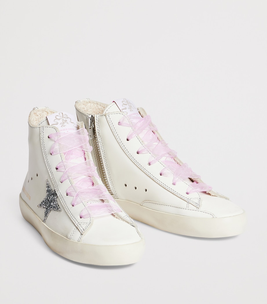 x Golden Goose Leather High-Top Sneakers BLANC Image 4