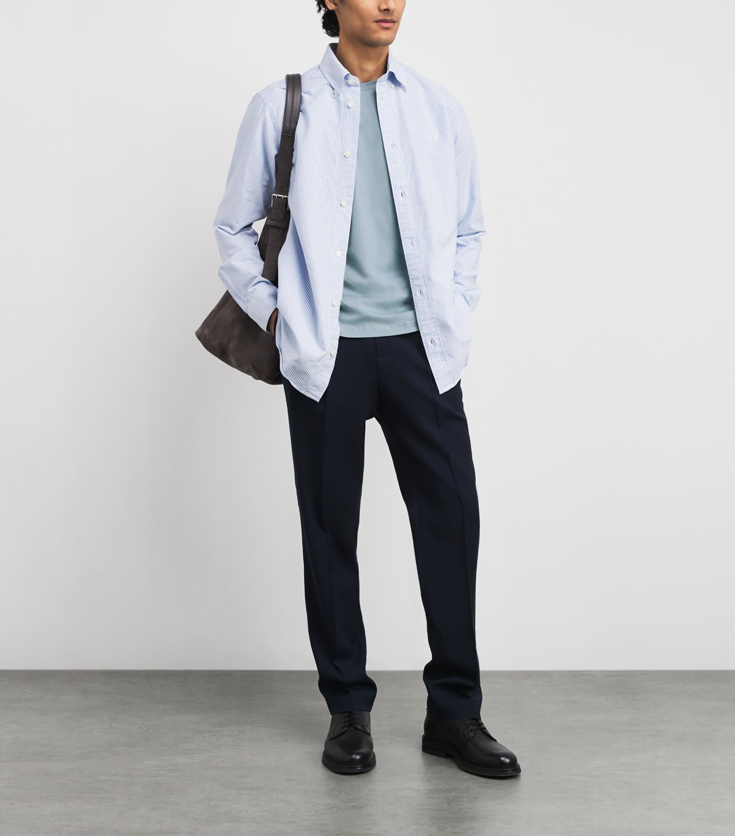 Supima Cotton Riviera T-Shirt BUWT STONE BLUE Image 2