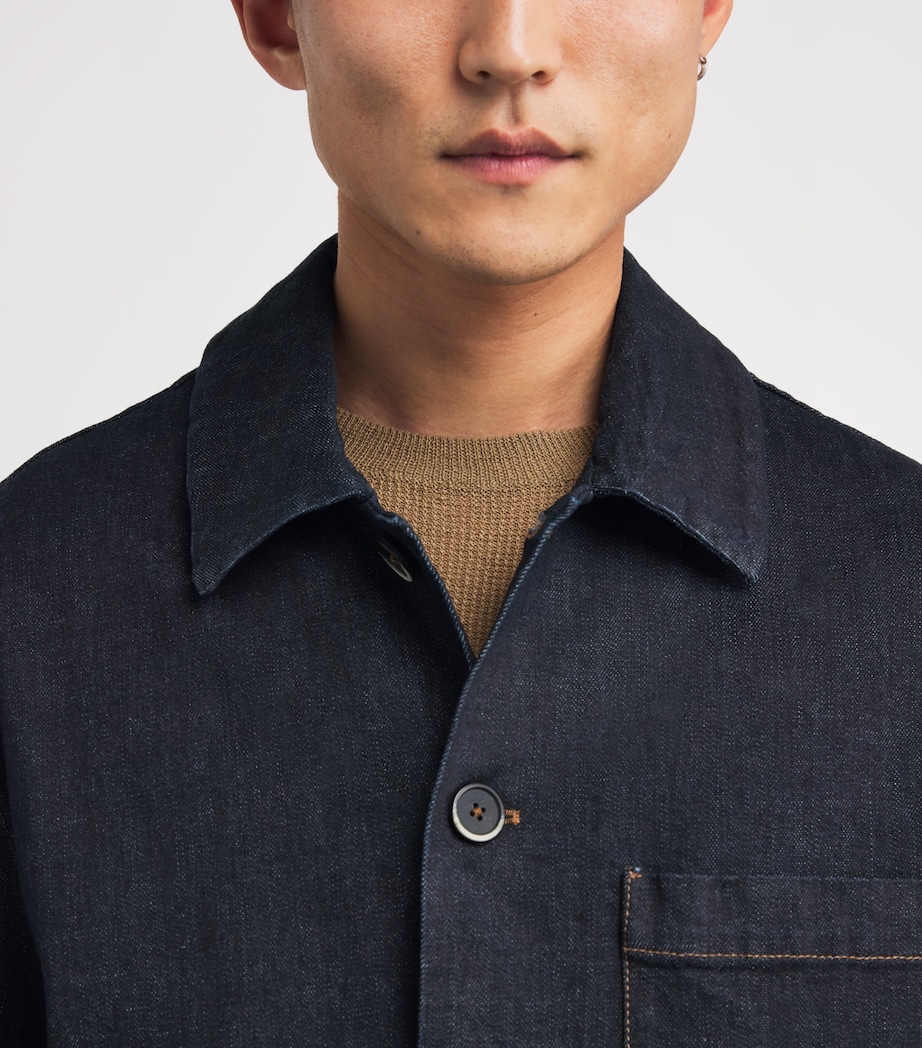 Relaxed Denim Jacket 170 NAVY Image 6