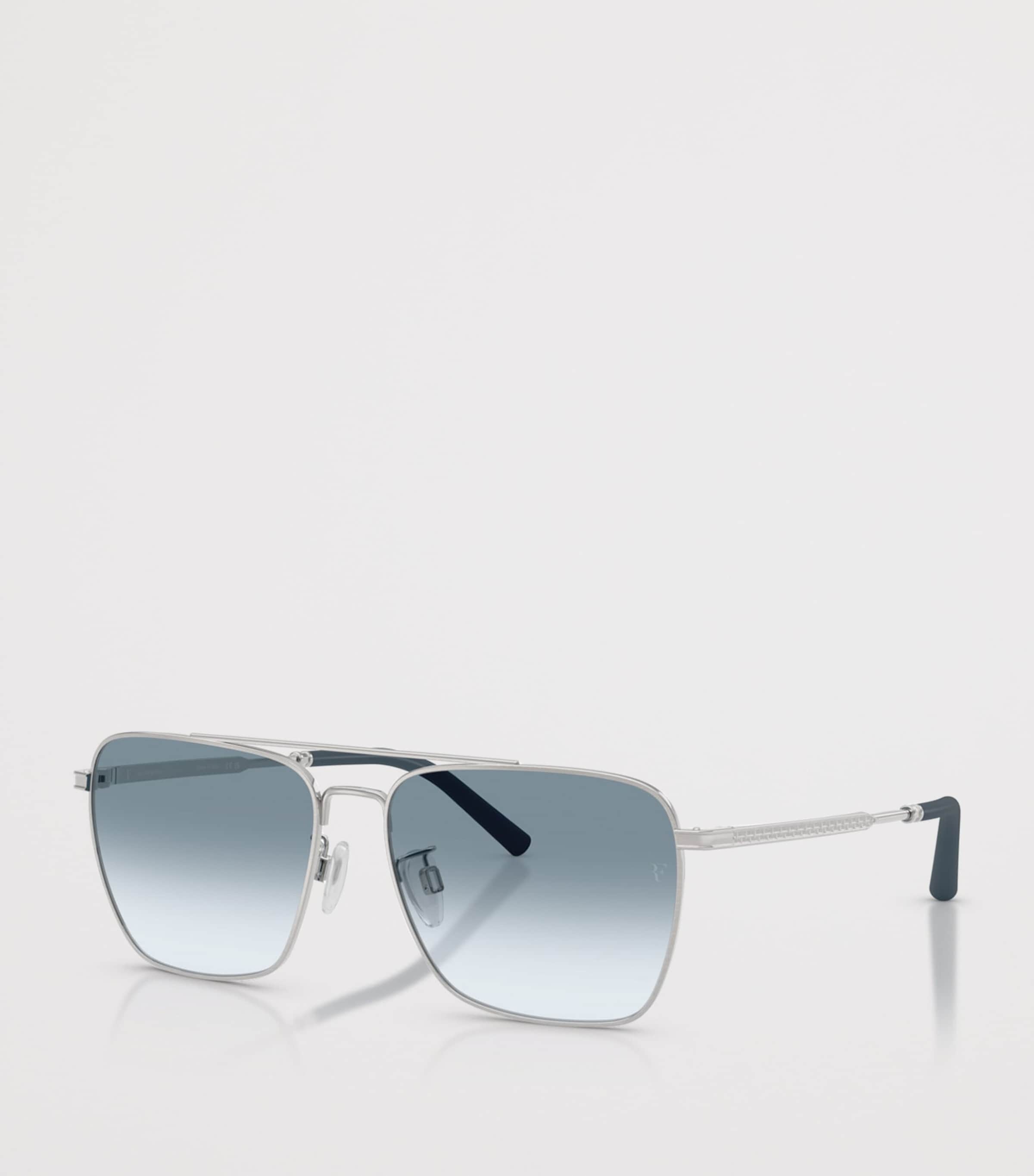 Oliver Peoples Metal R-15 Square Sunglasses Silver Image 2