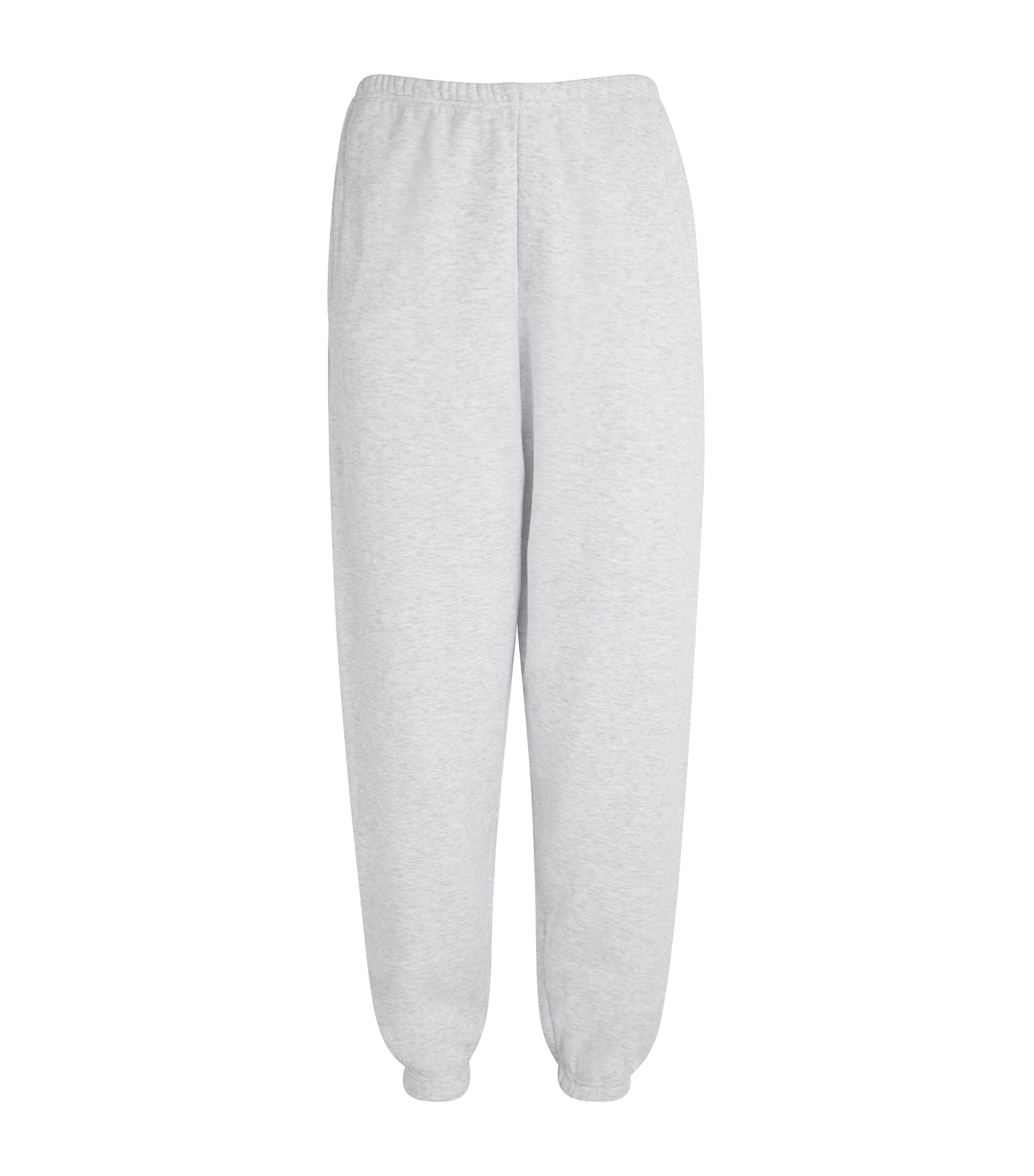 Skims Cotton-blend Fleece Sweatpants In Grey