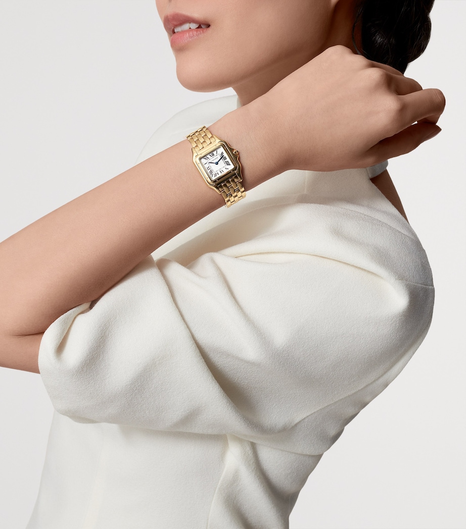 Medium Yellow Gold Panthère de Cartier Watch 27mm SILVERED Image 10