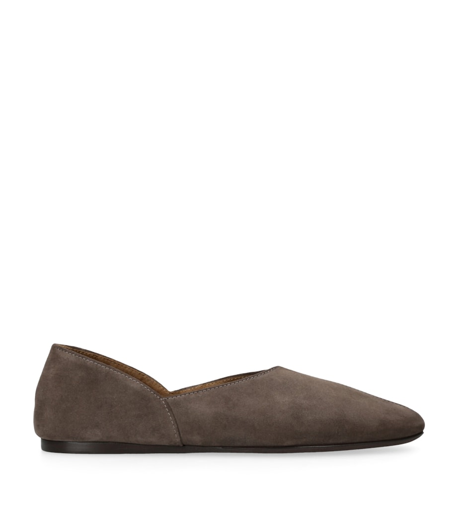 Suede Jane Ballet Flats DARK BROWN Image 1