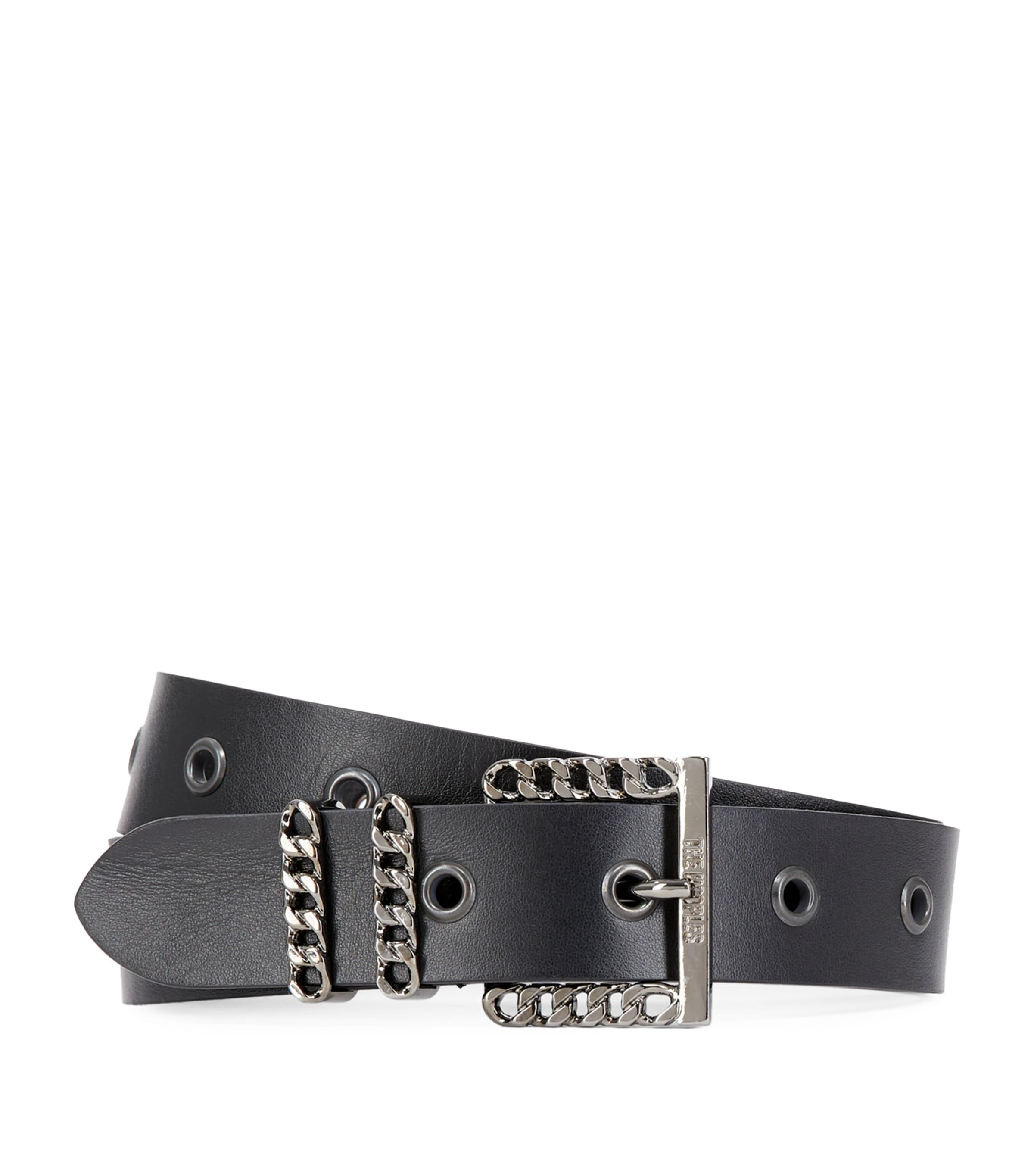THE KOOPLES LEATHER CHAIN BELT