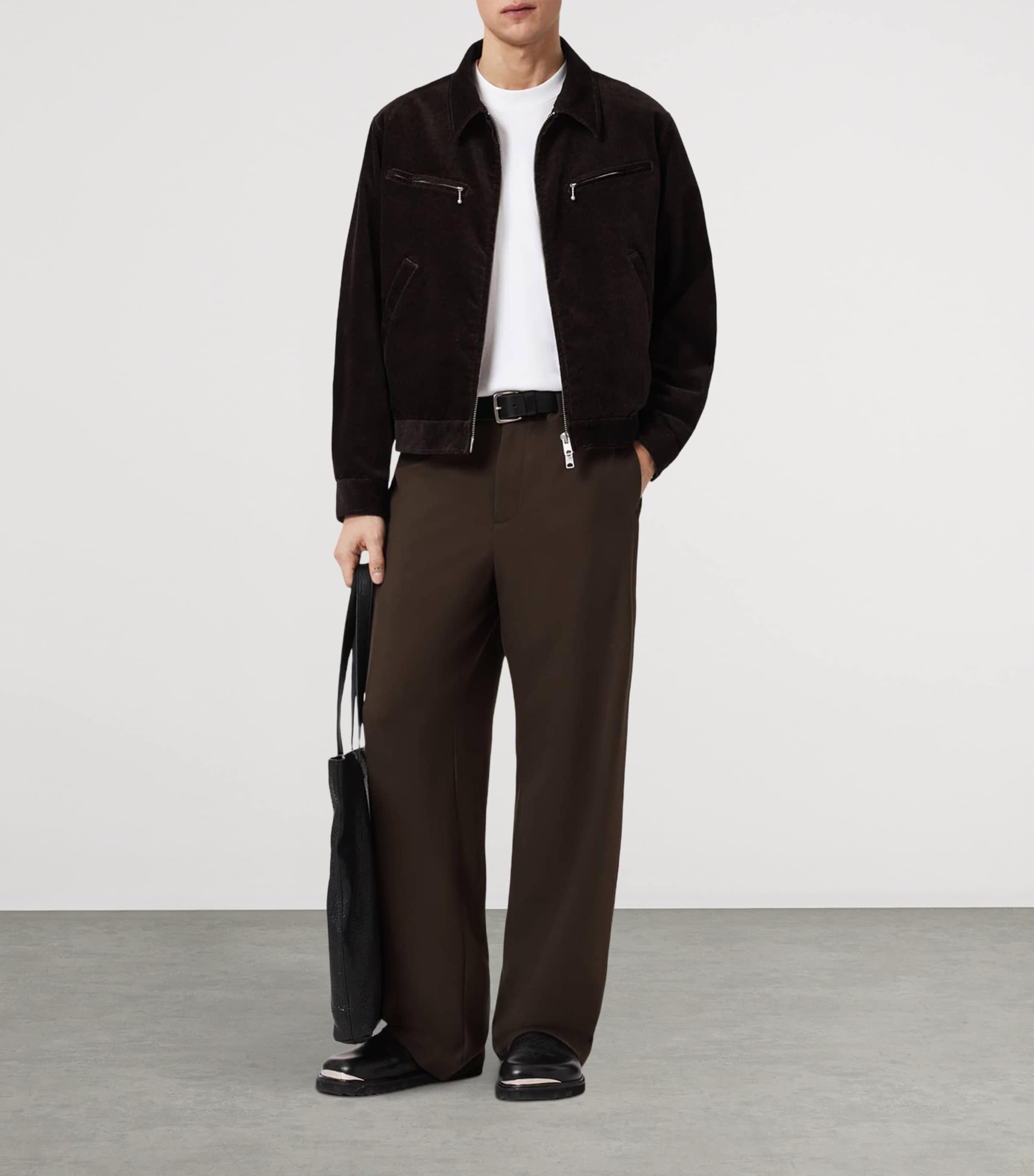 Wide-Leg Halla Trousers TAUPE BROWN Image 3