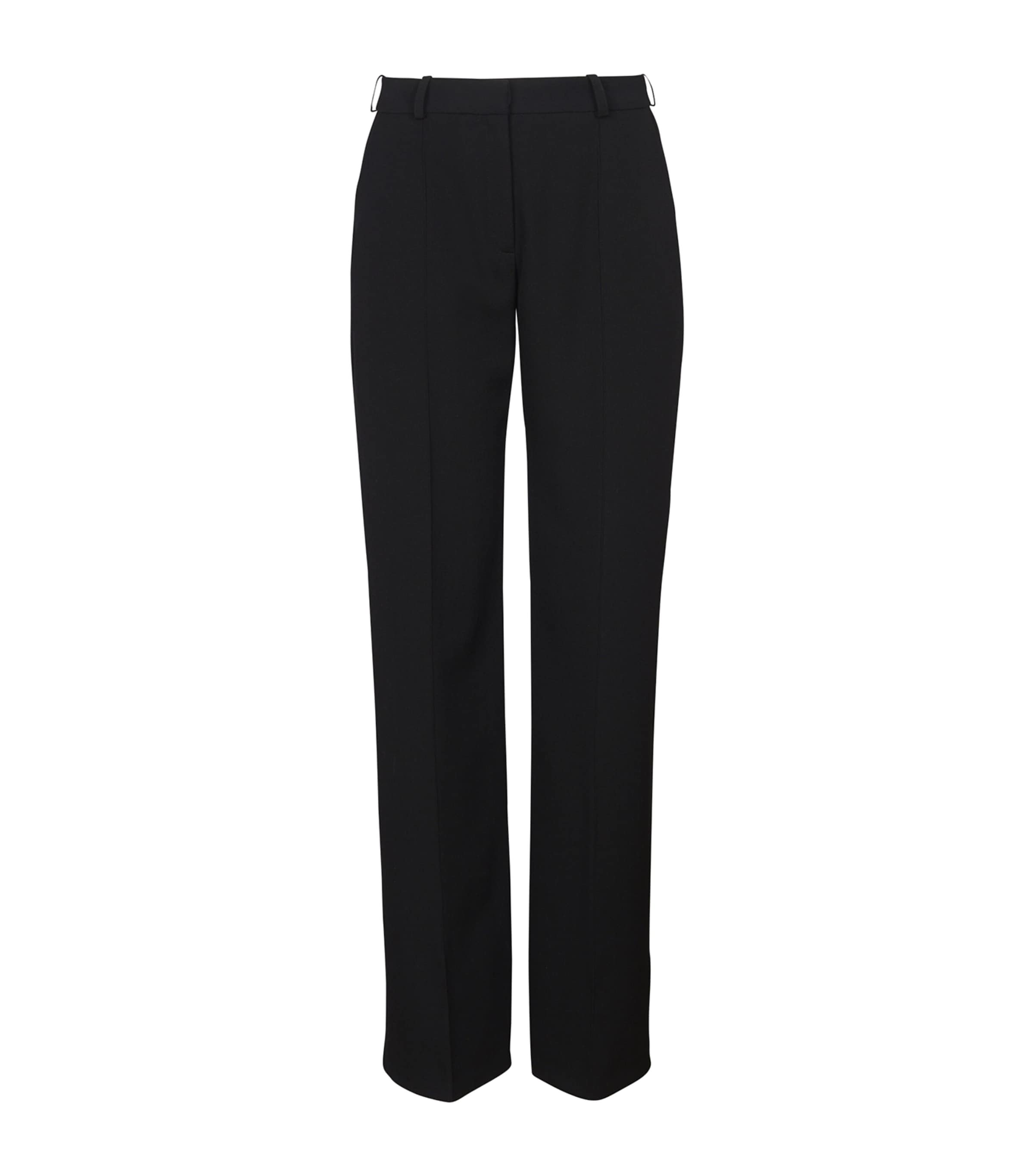 Shop Balmain Wool Grain De Poudre Trousers In Black