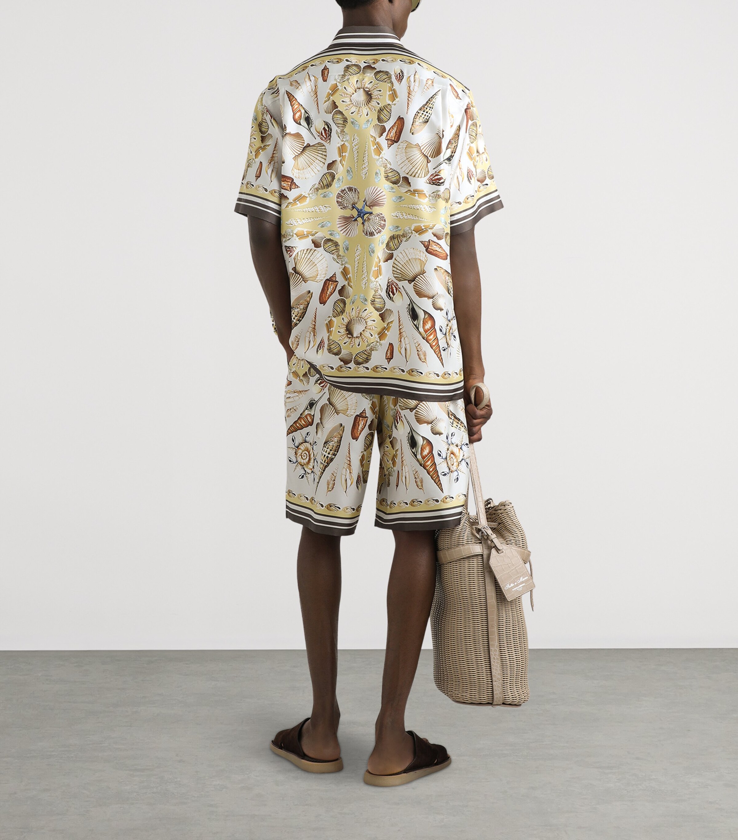 Dolce&Gabbana Mens Silk Twill Printed Shirt Conchigli Image 4