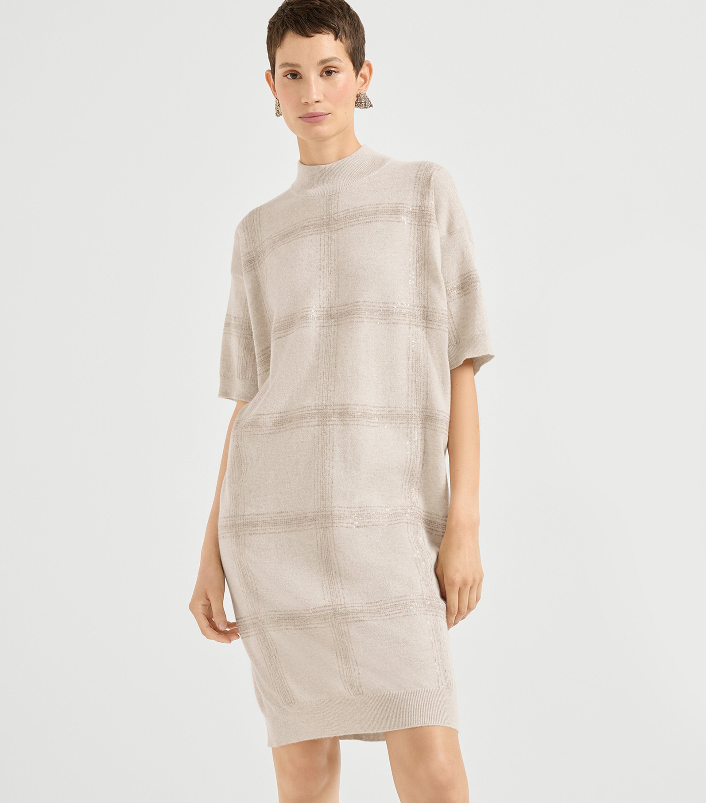 Embroidered Knitted Dress C9731 Image 2