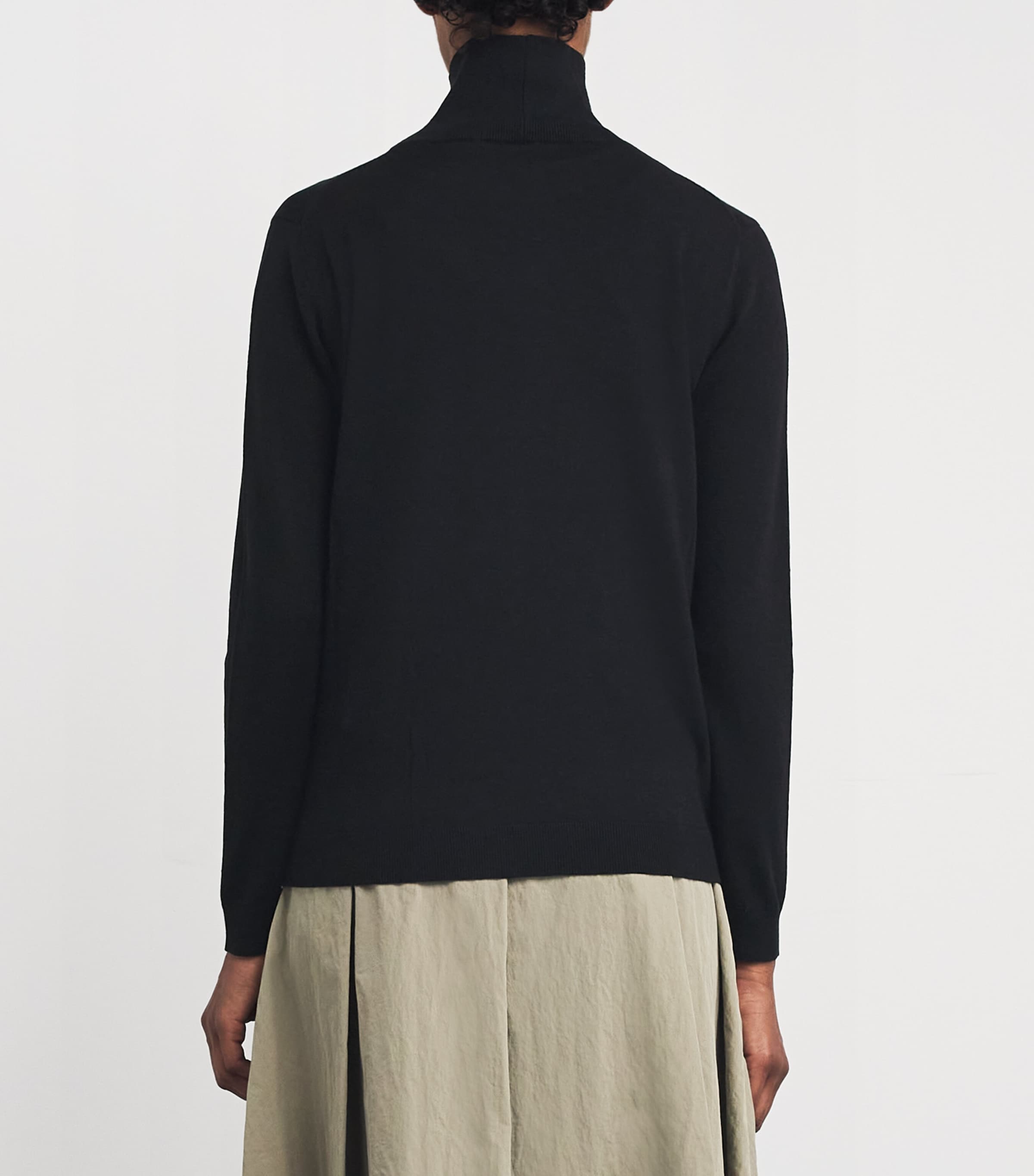 Silk-Wool-Blend Rollneck Sweater BLACK Image 4