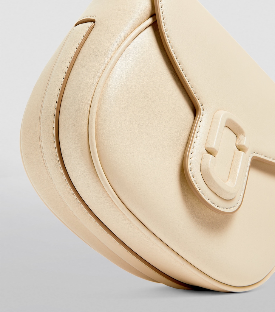 The Marc Jacobs Small Leather J Marc Saddle Bag 123 CLOUD WHITE Image 3