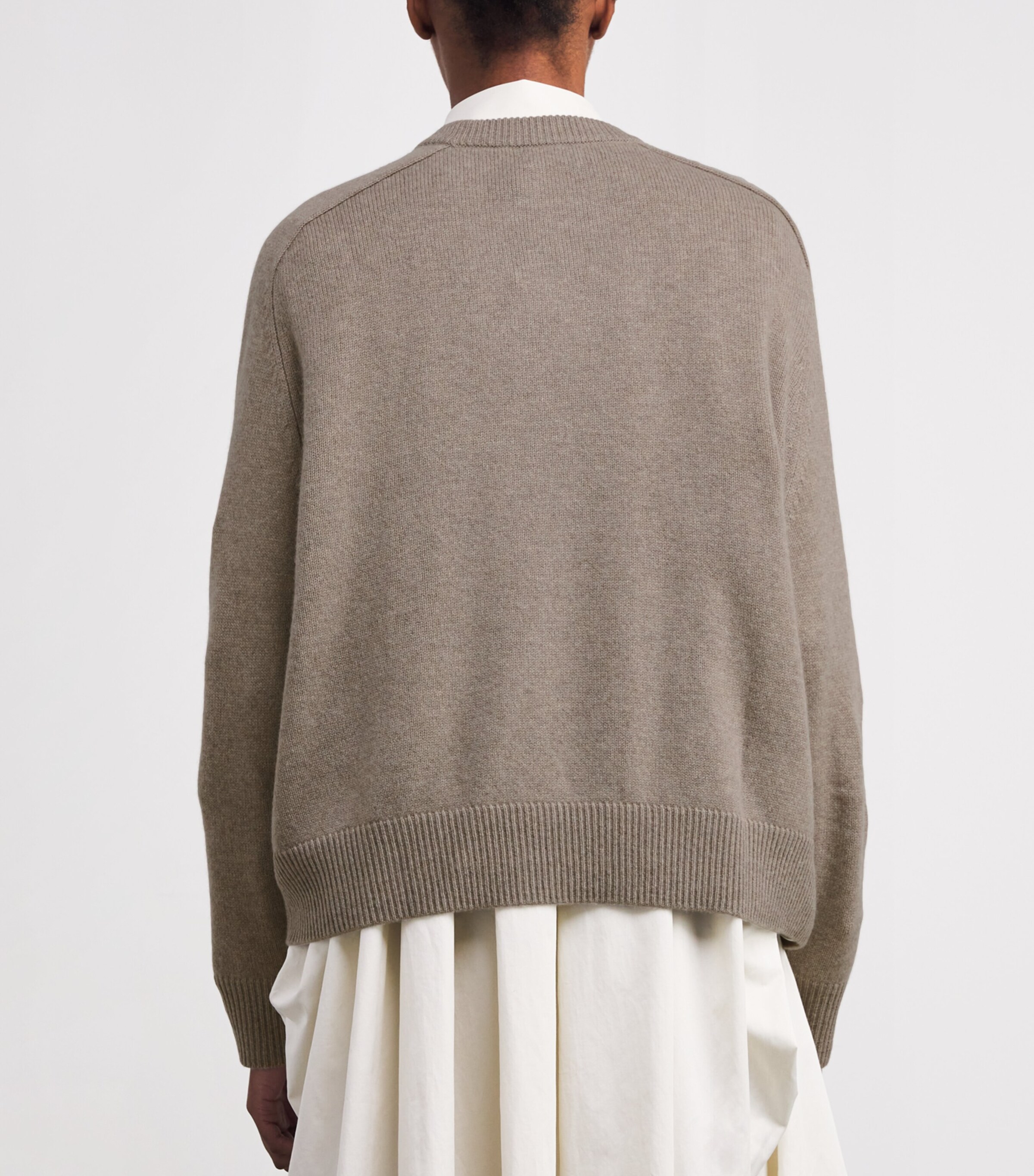 Cashmere Boyfriend Sweater GREIGE Image 4