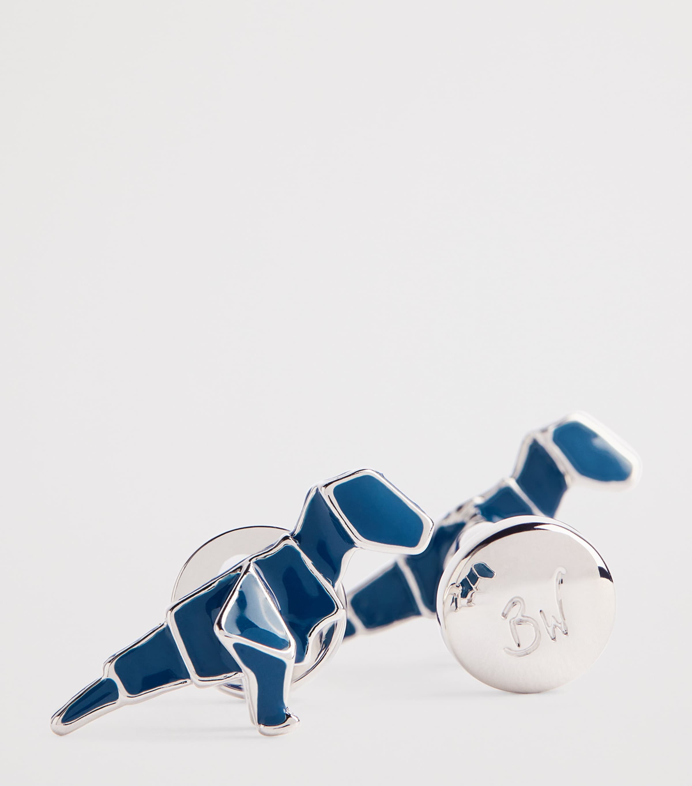 Origami Dinosaur Cufflinks BLUE Image 5