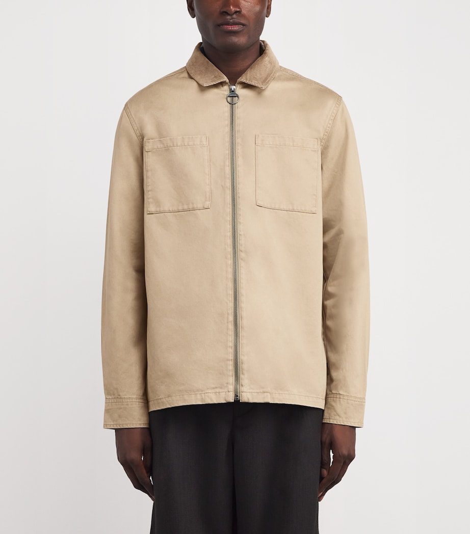 Cotton Twill Lenker Overshirt STONE Image 3