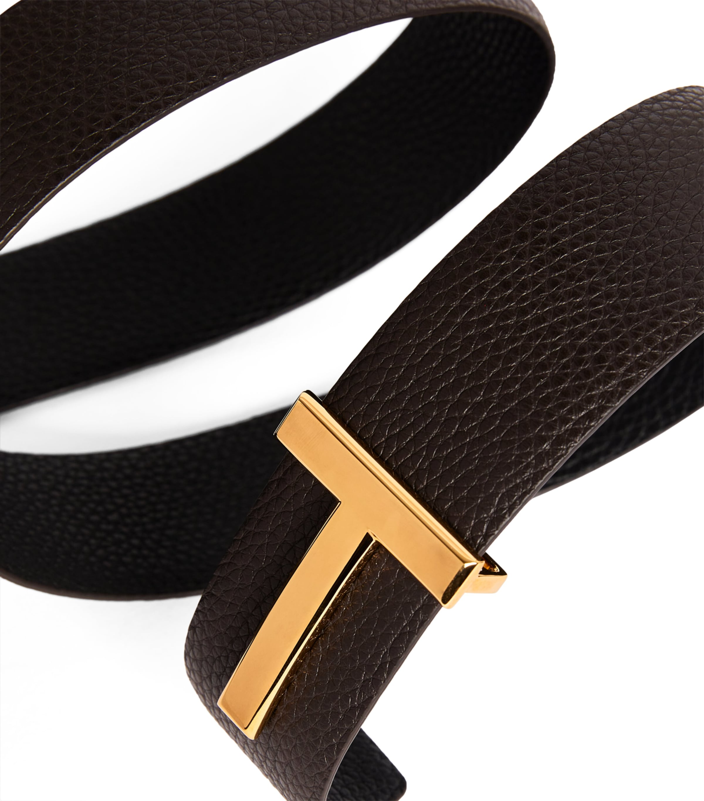 Leather Reversible T Icon Belt 3BN06 Image 5